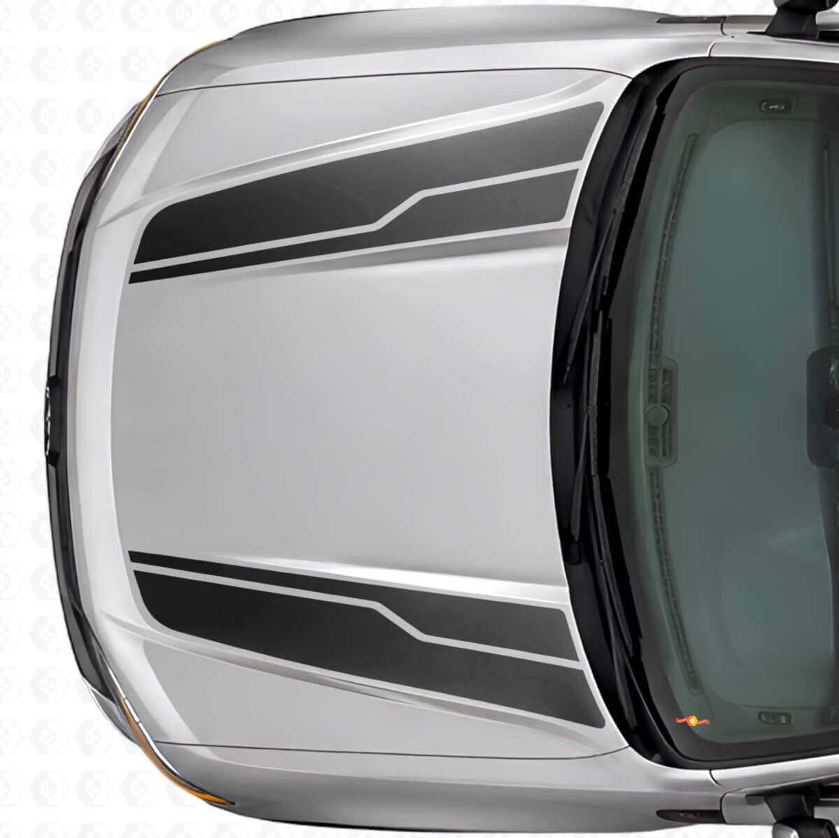 Kit de Adhesivos Vinilo de Rayas Gemelas para Capó para Musclecar Maverick 2022-26