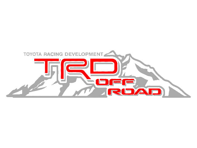 2 TOYOTA TRD OFF Mountain TRD carreras desarrollo lateral vinilo calcomanía