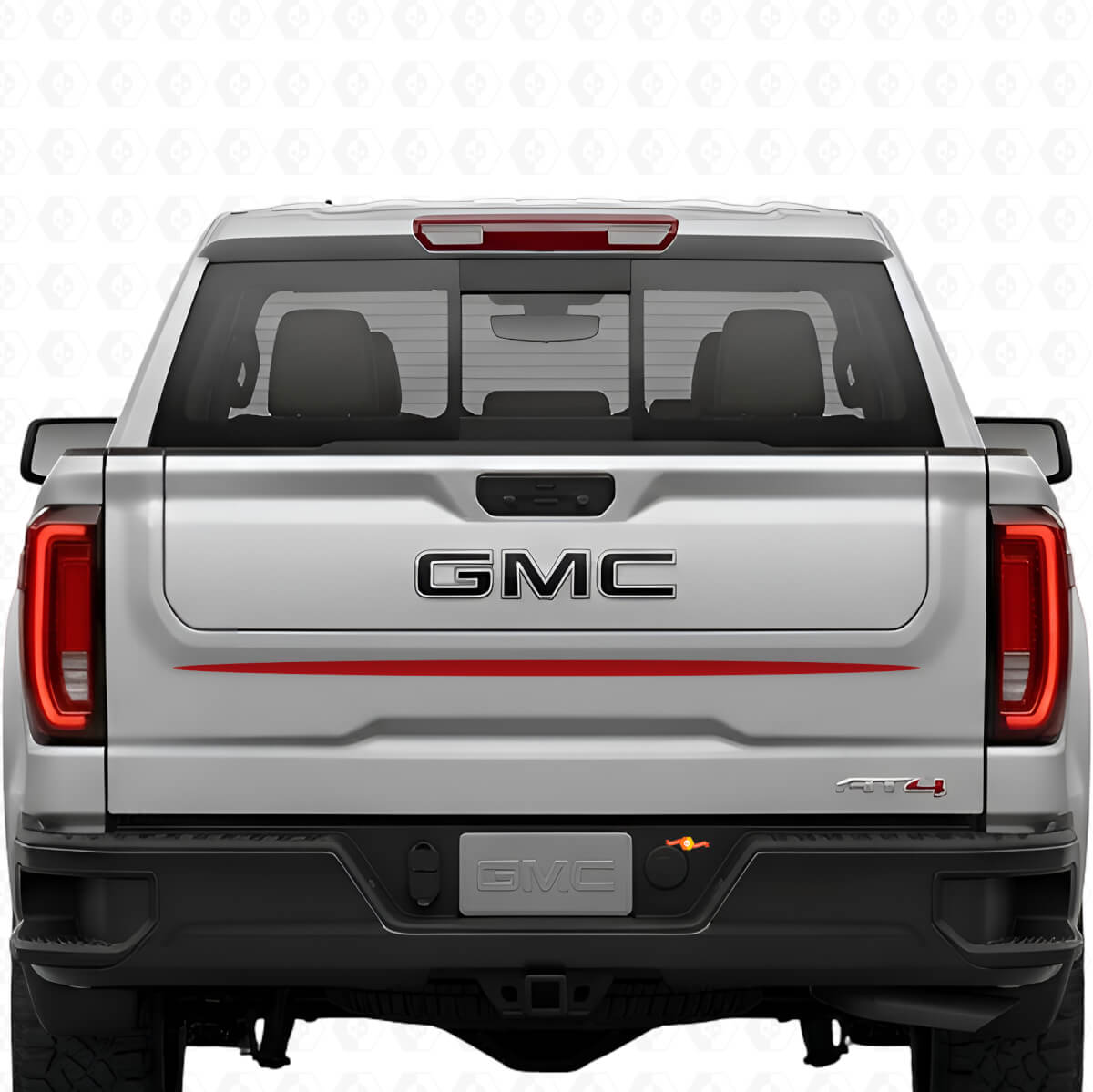 Calcomanías de franjas para portón trasero para GMC Sierra 1500 AT4X Vinilo adhesivo para gráficos de GMC Sierra