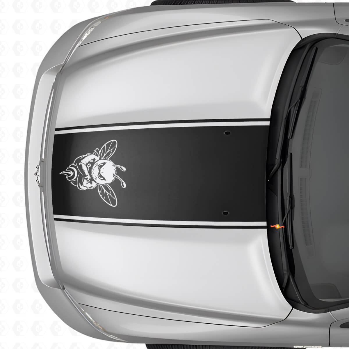 Calcomanía de vinilo con diseño de contorno de abeja gruñona para Dodge Ram 1500 2500 3500