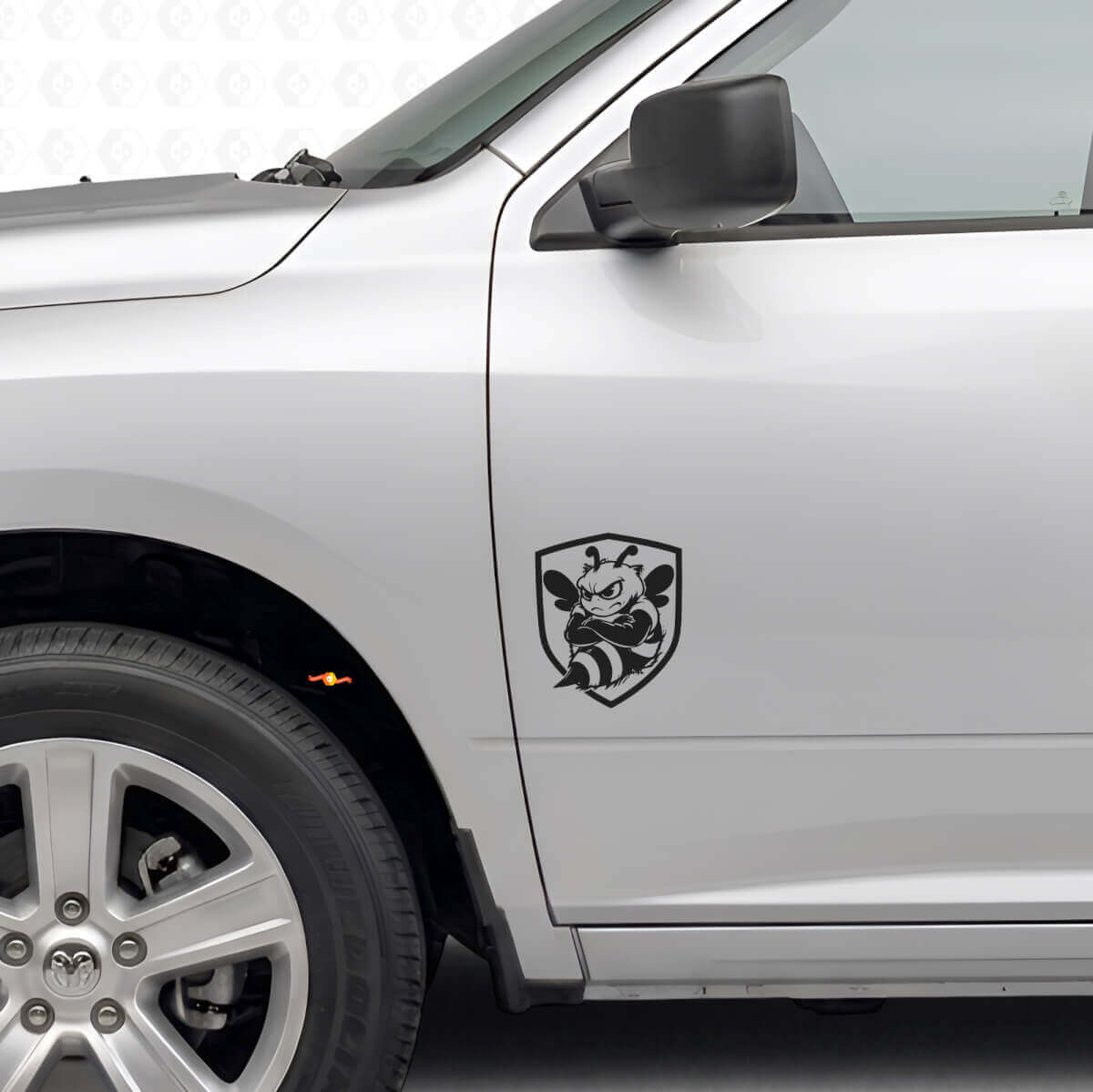 Juego de vinilos laterales Grumpy Bee Shield para Dodge Ram 1500-3500