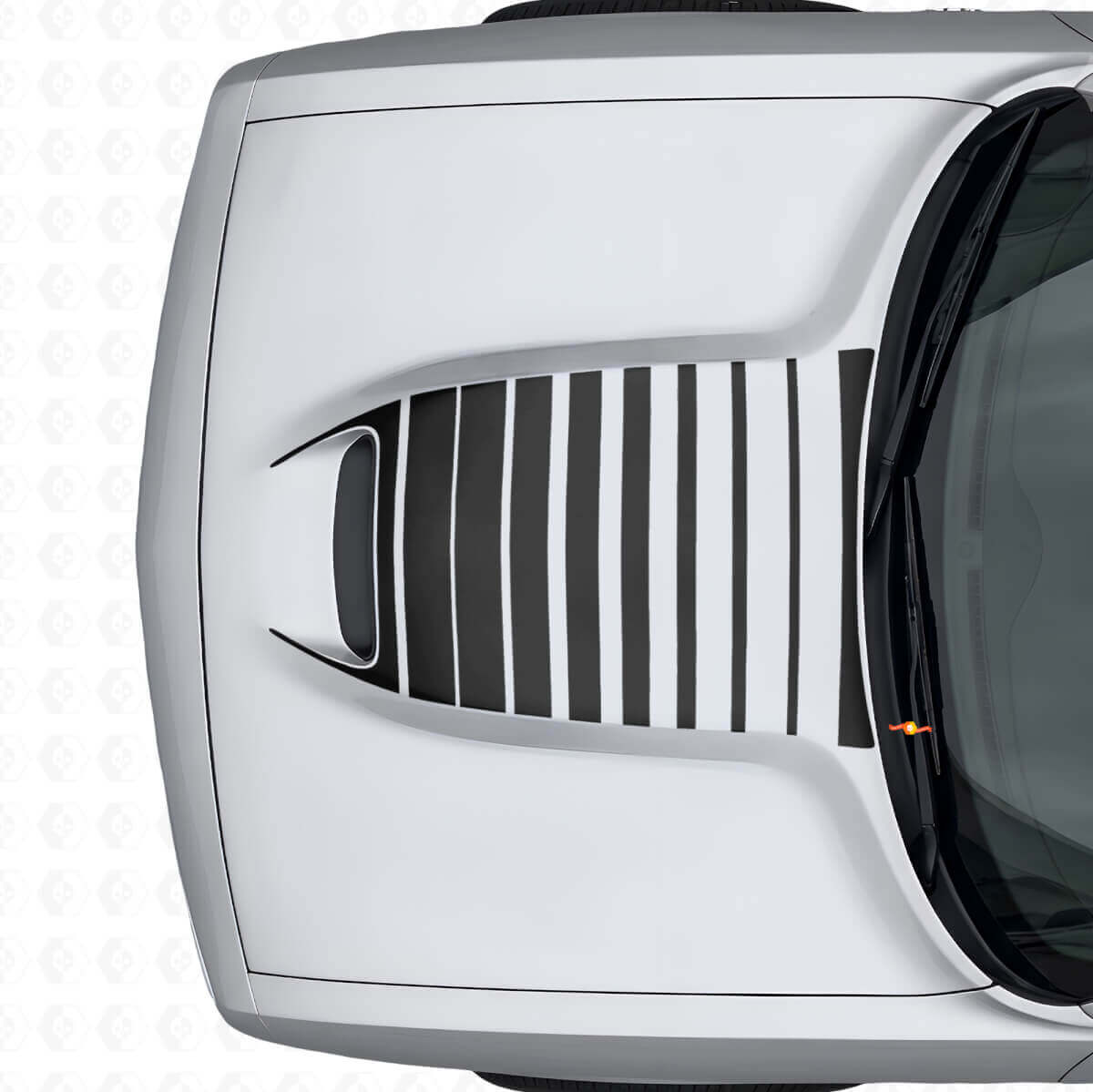 Calcomanía de vinilo con rayas de ventilación en capó estroboscópico para Dodge Challenger 2015+