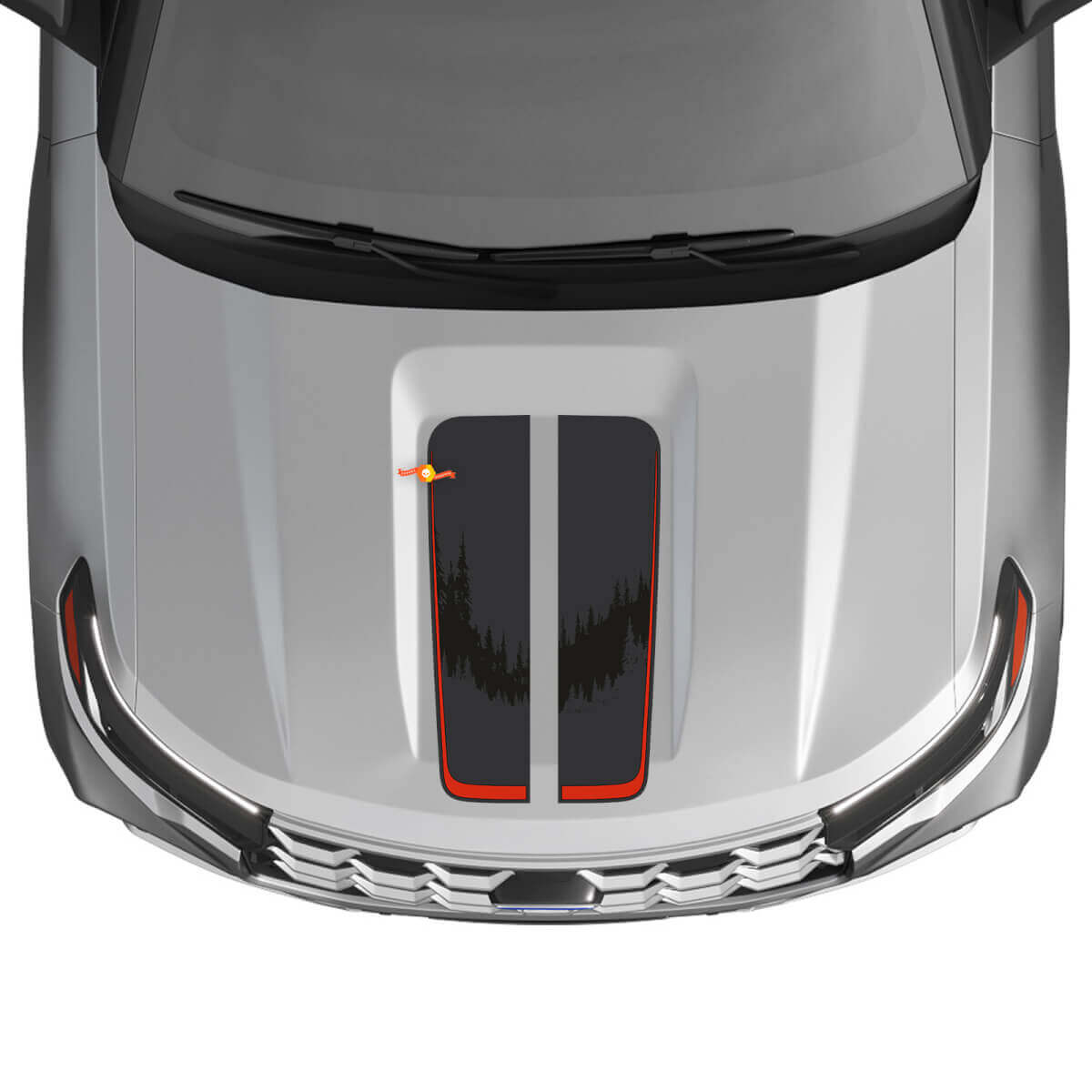 Juego de pegatinas vinílicas con franjas dobles para capó para Musclecar Explorer ST1 2020-2026