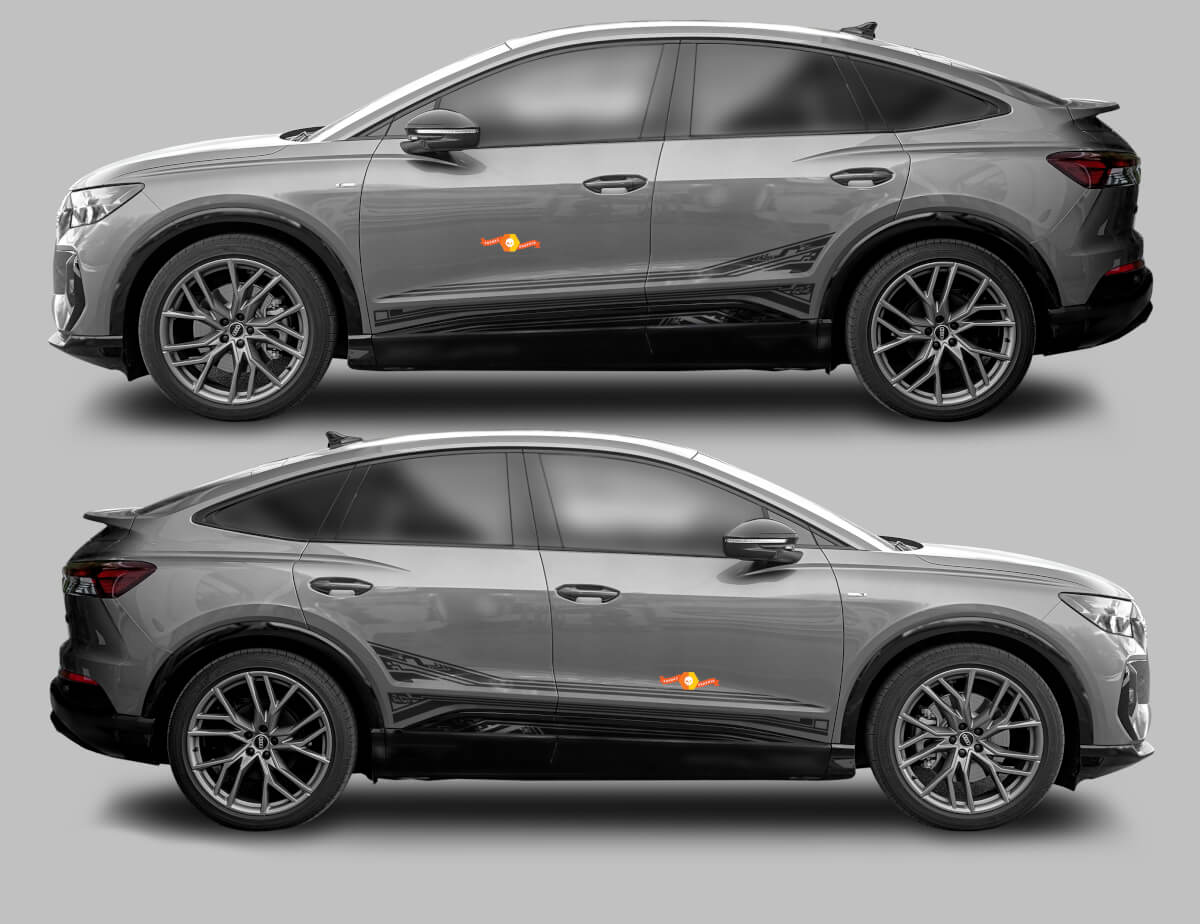 Kit de adhesivos de vinilo para franjas laterales Accent para Audi Q4 Sportback E-Tron