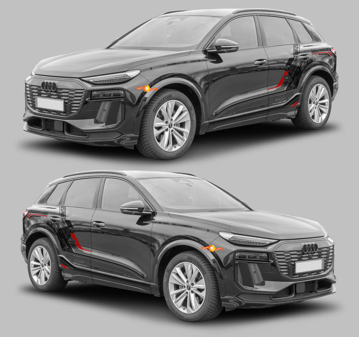 Kit de Pegatinas de Tiras Laterales Techno Style en Vinilo para Audi Q6 E-Tron