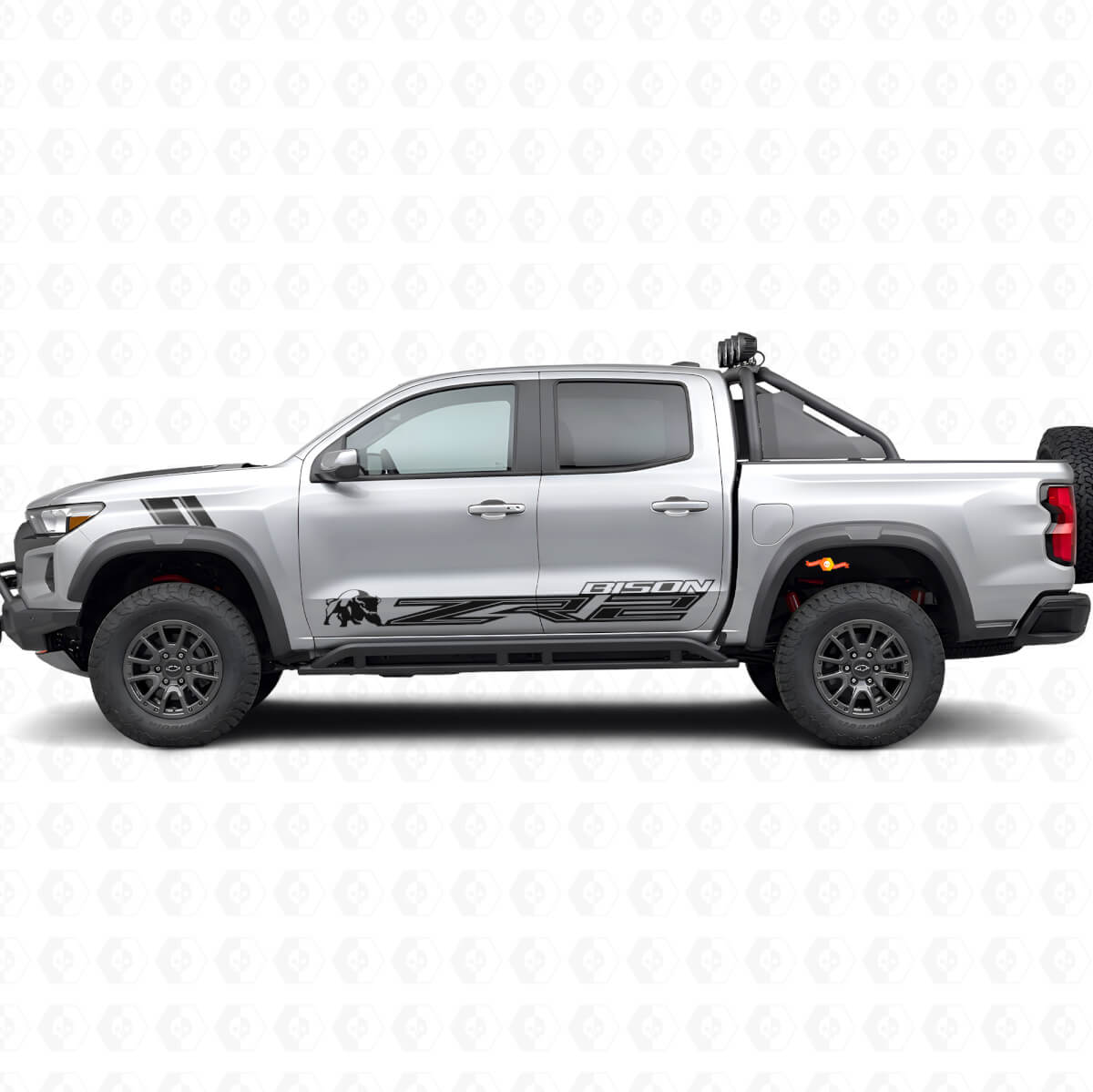 Kit de Vinilo con Logo Bison ZR2 para Puerta Lateral para Chevrolet Colorado ZR2