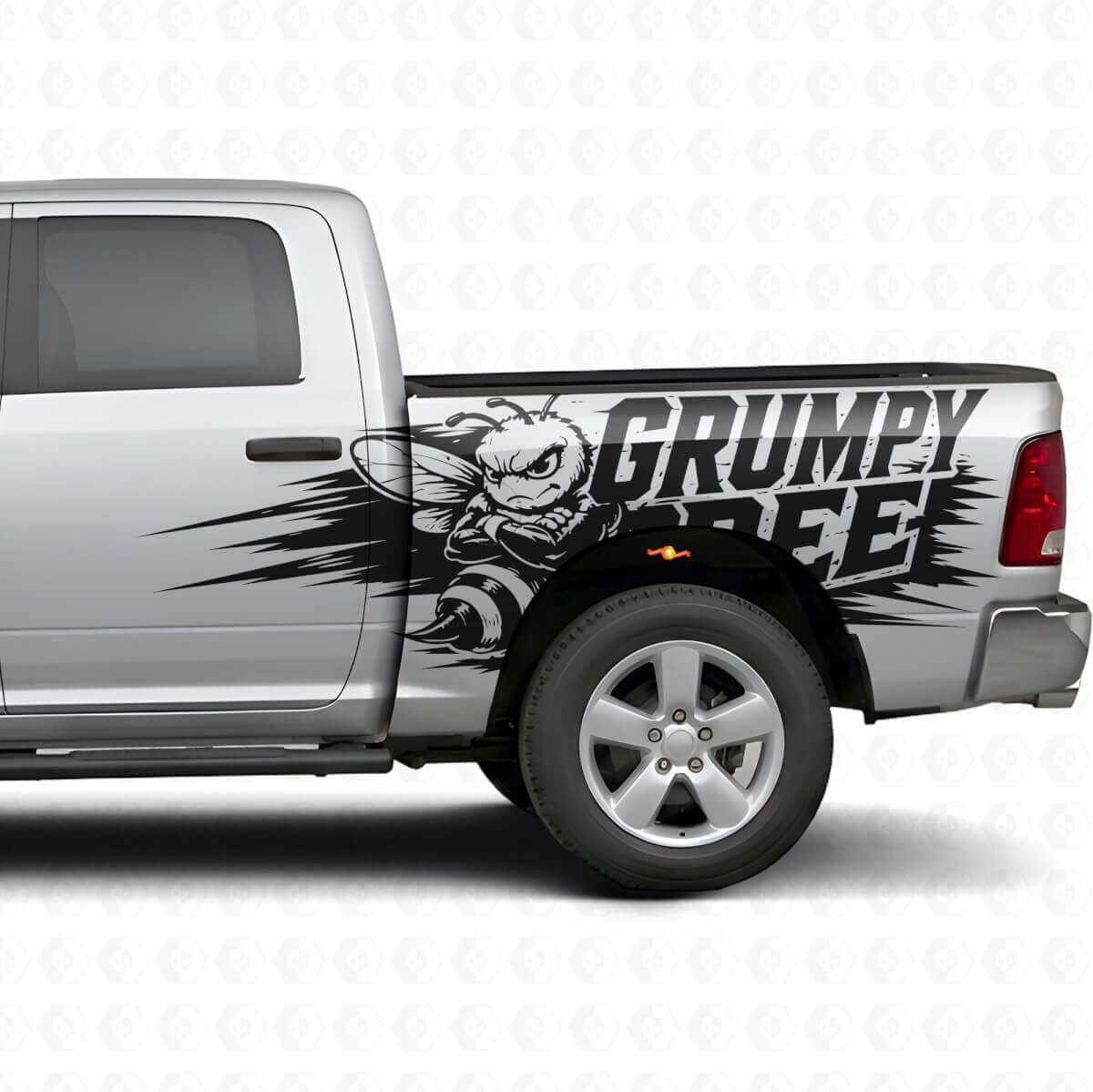 Kit de Vinilo Lateral Estilo Splash Abeja Gruñona para Camión Dodge Ram