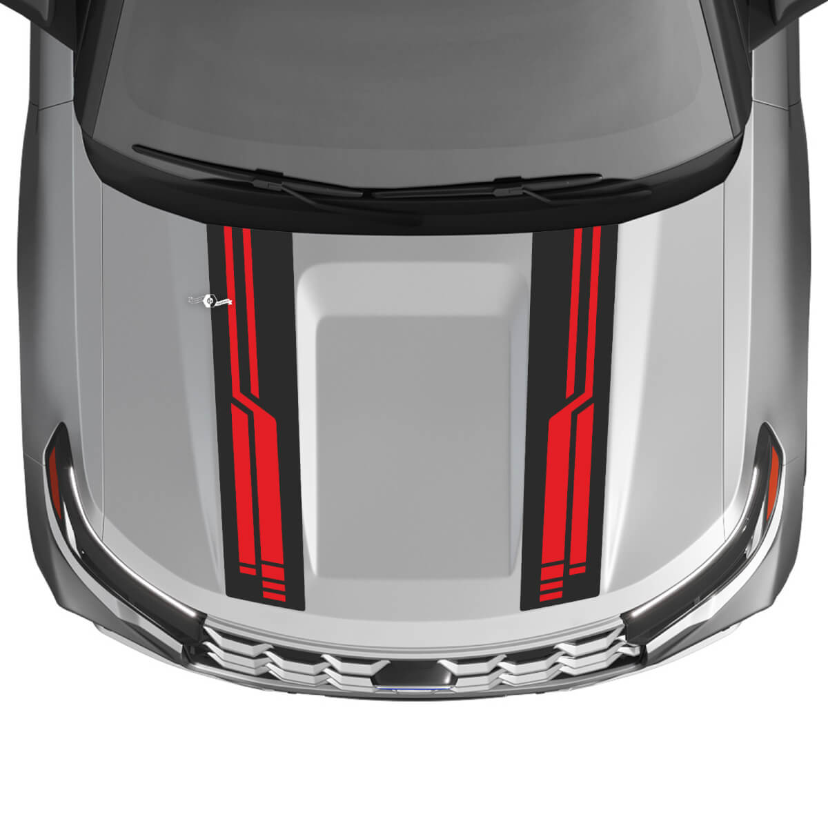 Kit de Pegatinas de Vinilo con Rayas en el Capó Estilo Techno Doble para Musclecar Explorer ST 2020-26