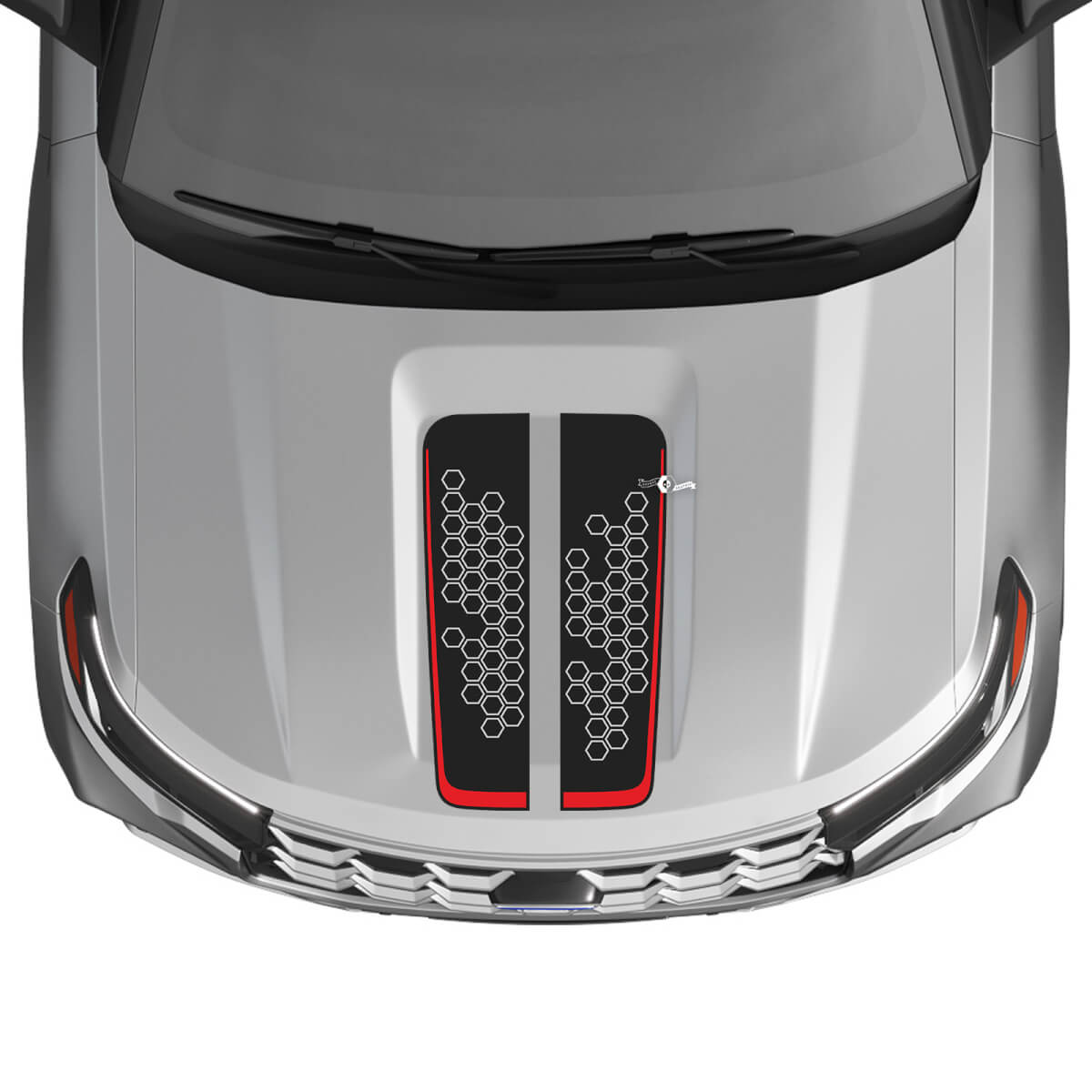 Kit de Calcomanías de Vinilo de Rayas Dobles en Panal para Musclecar Explorer ST 2020-26