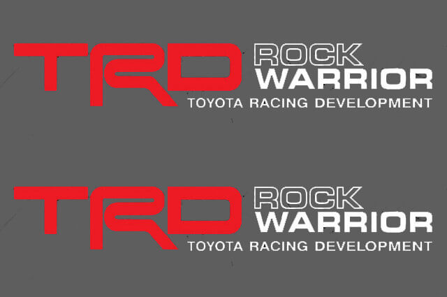 Juego de vinilos laterales TRD Rock Warrior para Toyota FJ Cruiser