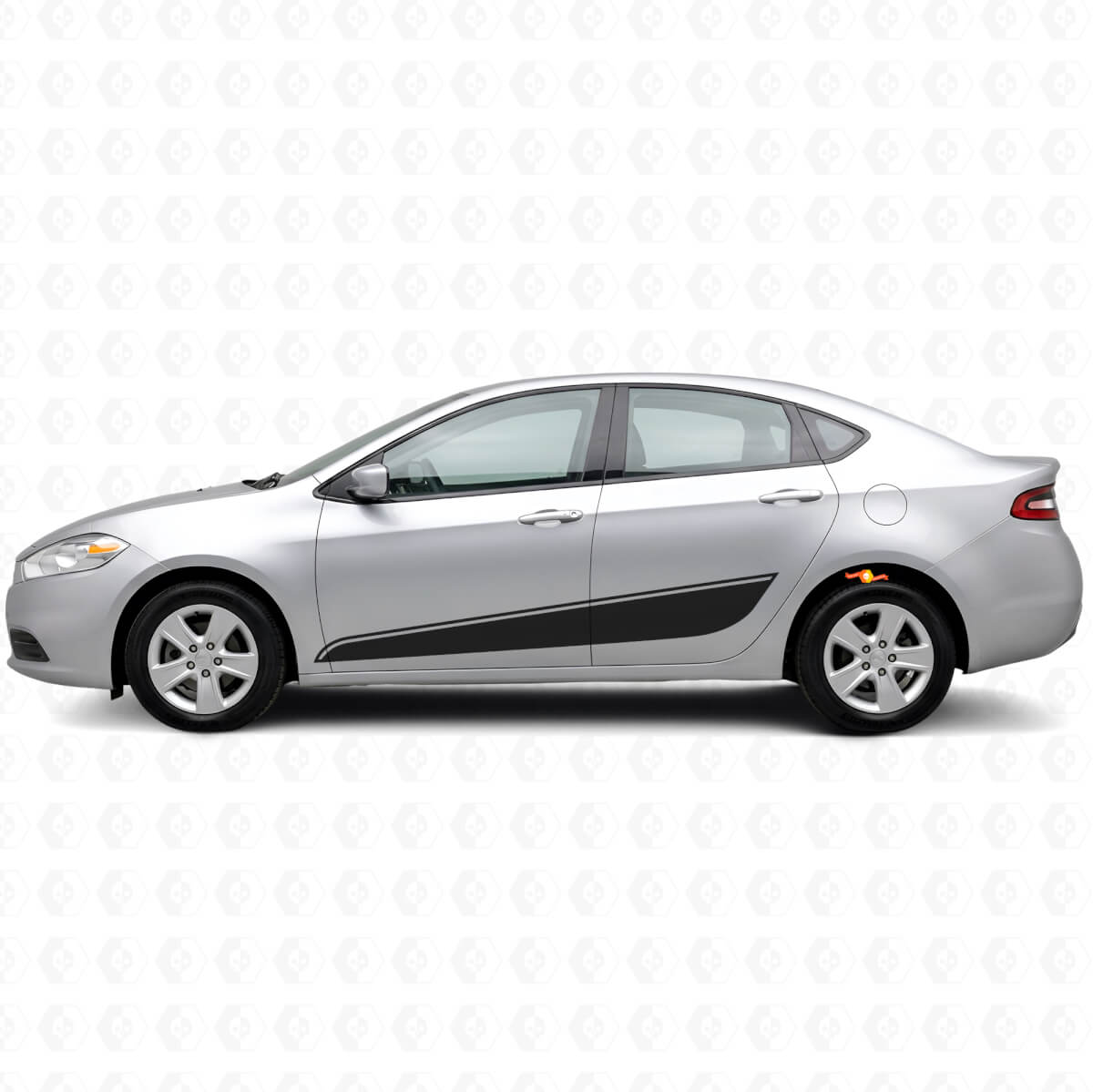 Kit de calcomanías laterales de vinilo con franjas de contorno superior para Dodge Dart