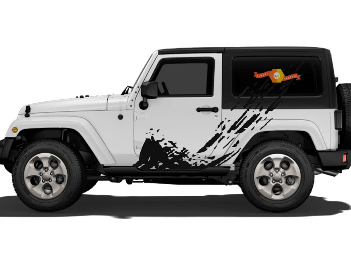 Adhesivo Vinilo Lateral Antisalpicaduras de Barro para Jeep Wrangler 2007-2027