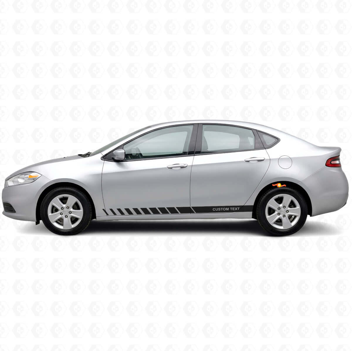 Kit de Vinilos de Franjas Personalizadas Estilo Estroboscópico para Paneles Laterales para Dodge Dart 2013+