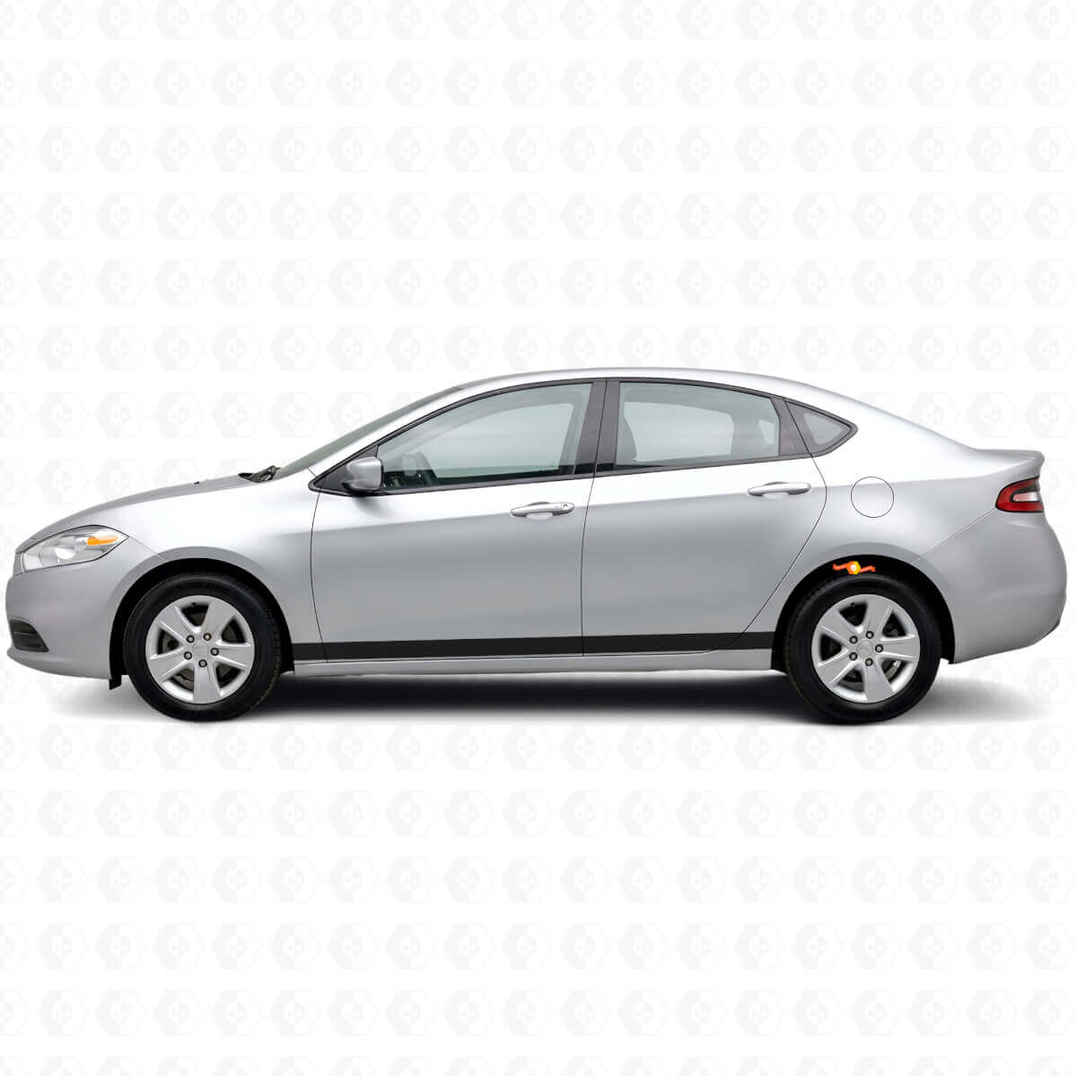 Kit de vinilos de franjas laterales rectas para puerta para Dodge Dart