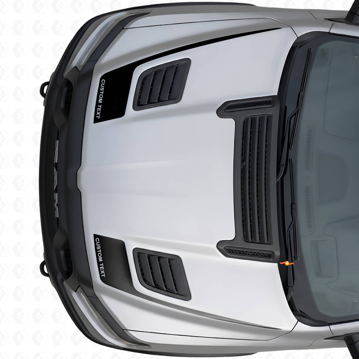 Juego de Vinilos Personalizados para Capó Estilo Palo de Hockey para Dodge Ram Sport 2019+