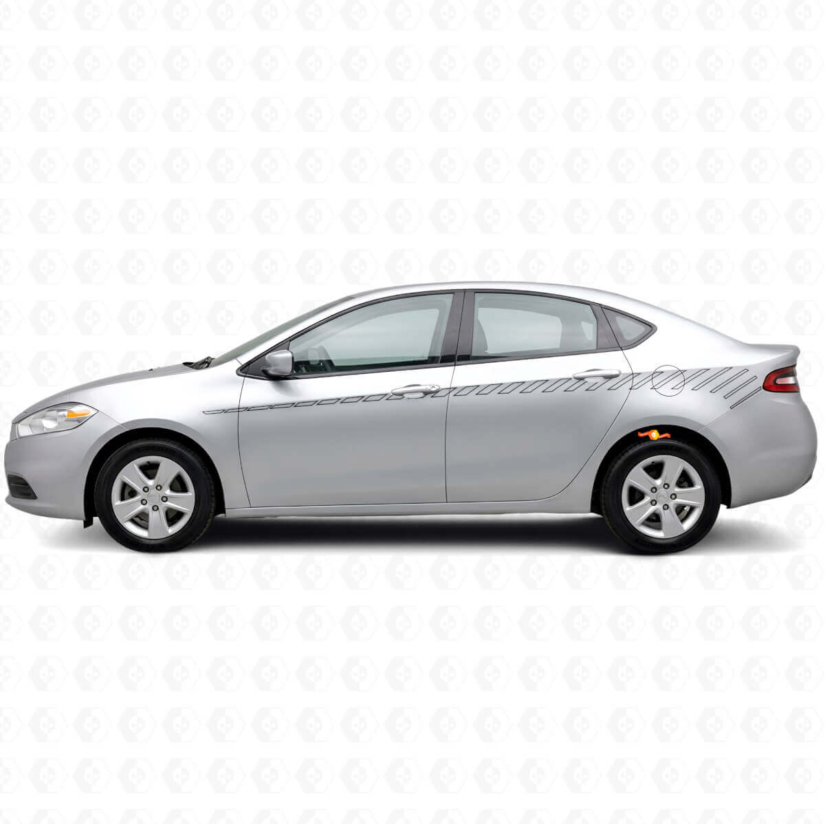 Kit de Calcomanías de Vinilo con Líneas Laterales de Contorno Estroboscópico para Dodge Dart 2013+