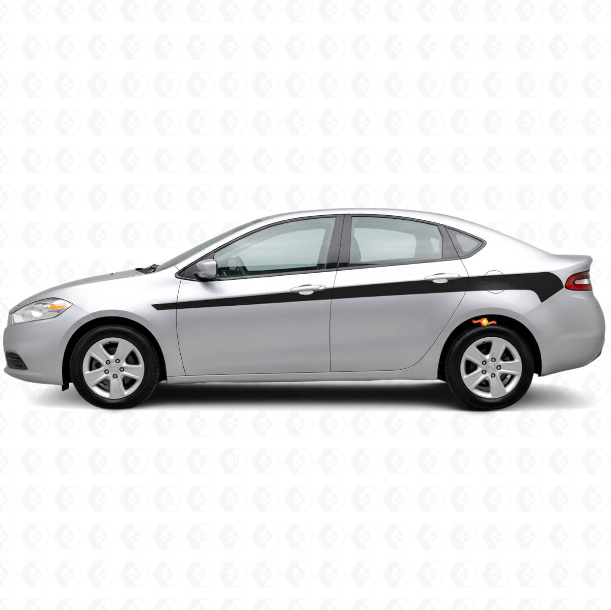 Juego de adhesivos de vinilo con franjas laterales decorativas para Dodge Dart 2013+