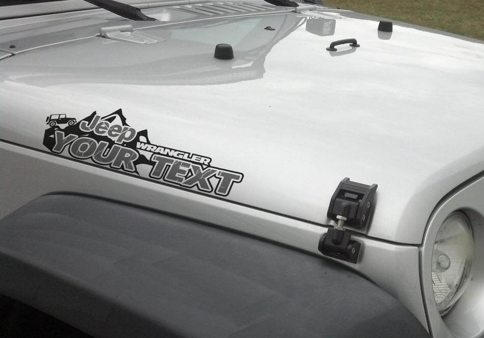 Par 2x JEEP wrangler edición SU TEXTO MONTAÑAS LOGO calcomanías de vinilo pegatinas