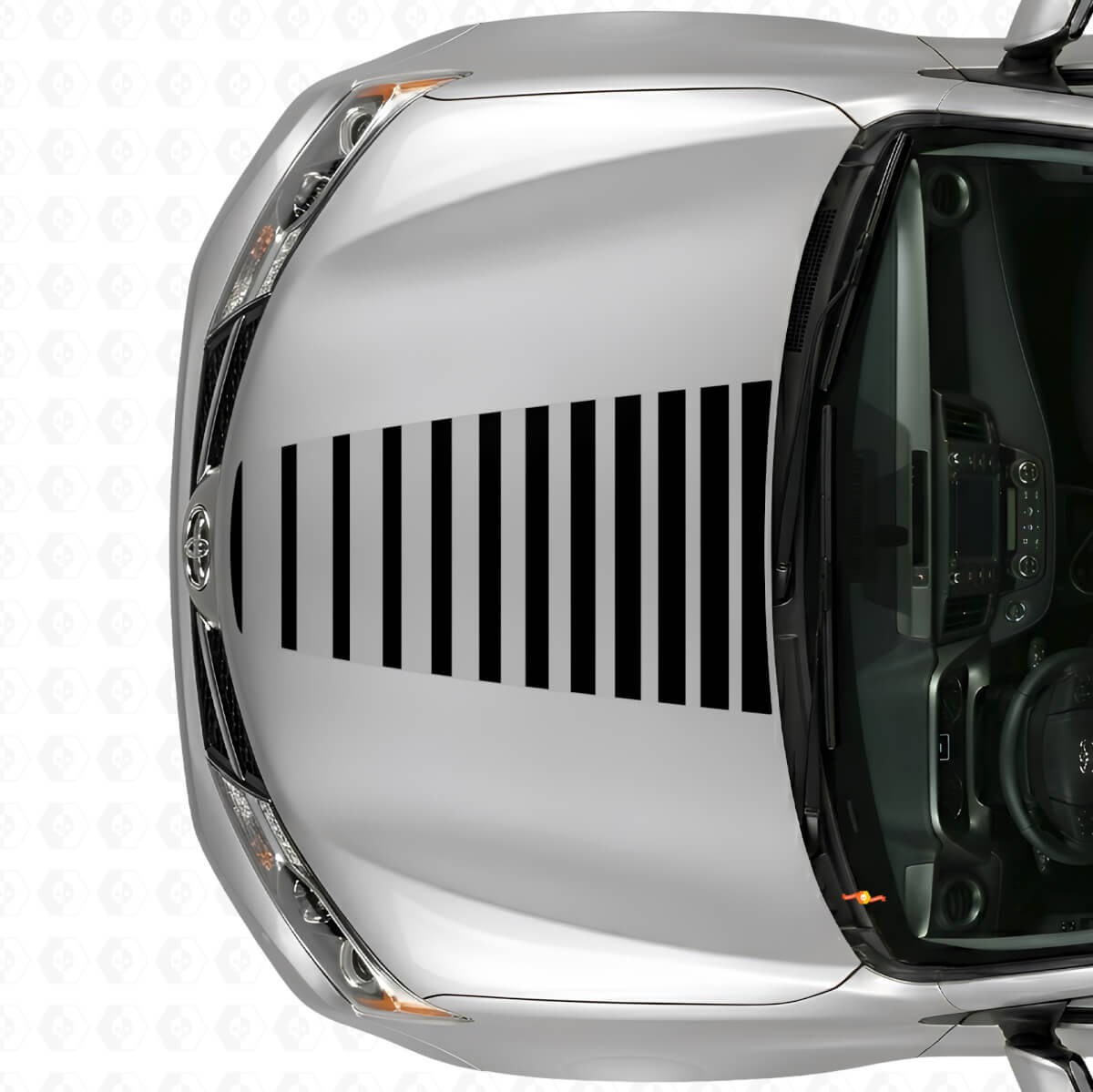 Vinilo adhesivo de rayas tipo estroboscópico para capó para Toyota RAV4 2013+