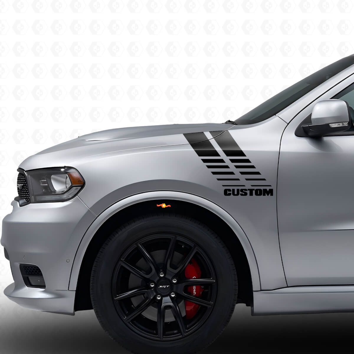 Kit de Pegatinas de Vinilo con Franjas Estroboscópicas Personalizadas para Guardabarros Delantero para Dodge Durango 2011+