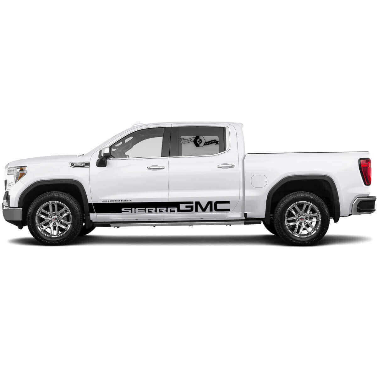 Juego de Vinilos de Franjas Laterales con Marca para GMC Sierra