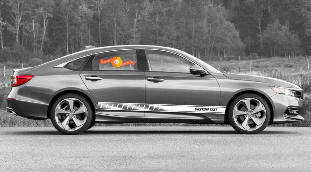 Kit de vinilo con rayas laterales personalizadas para carreras para Honda Accord