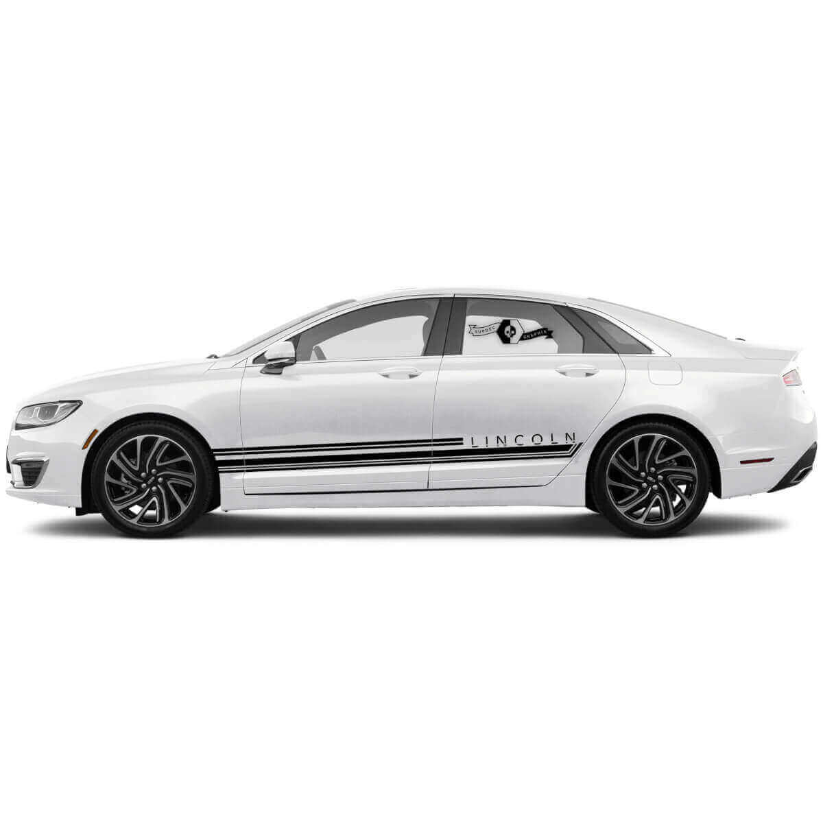 Kit de vinilos decorativos de franjas laterales para Lincoln MKZ