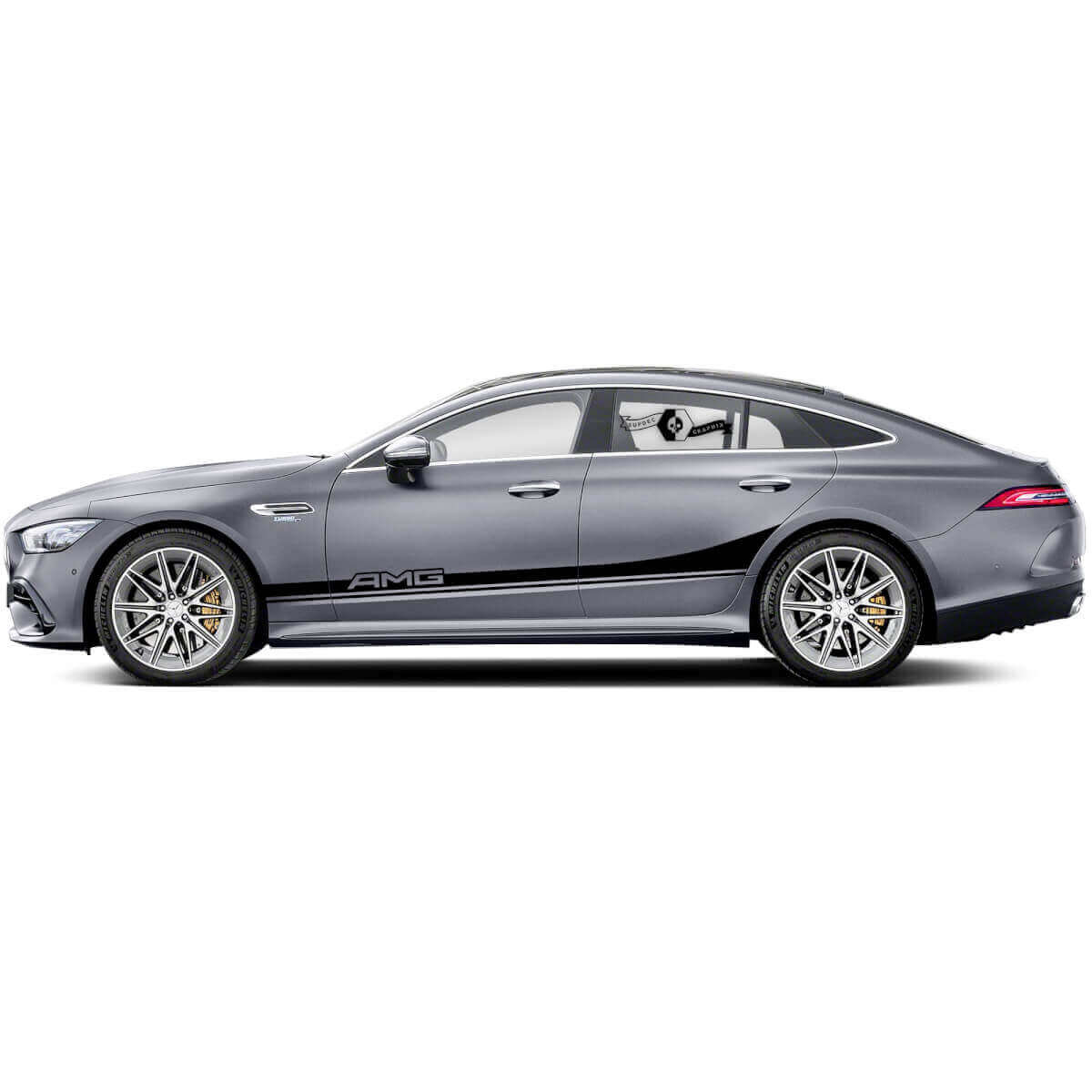 Kit de pegatinas de vinilo con franjas laterales estilo AMG para Mercedes Benz AMG GT3
