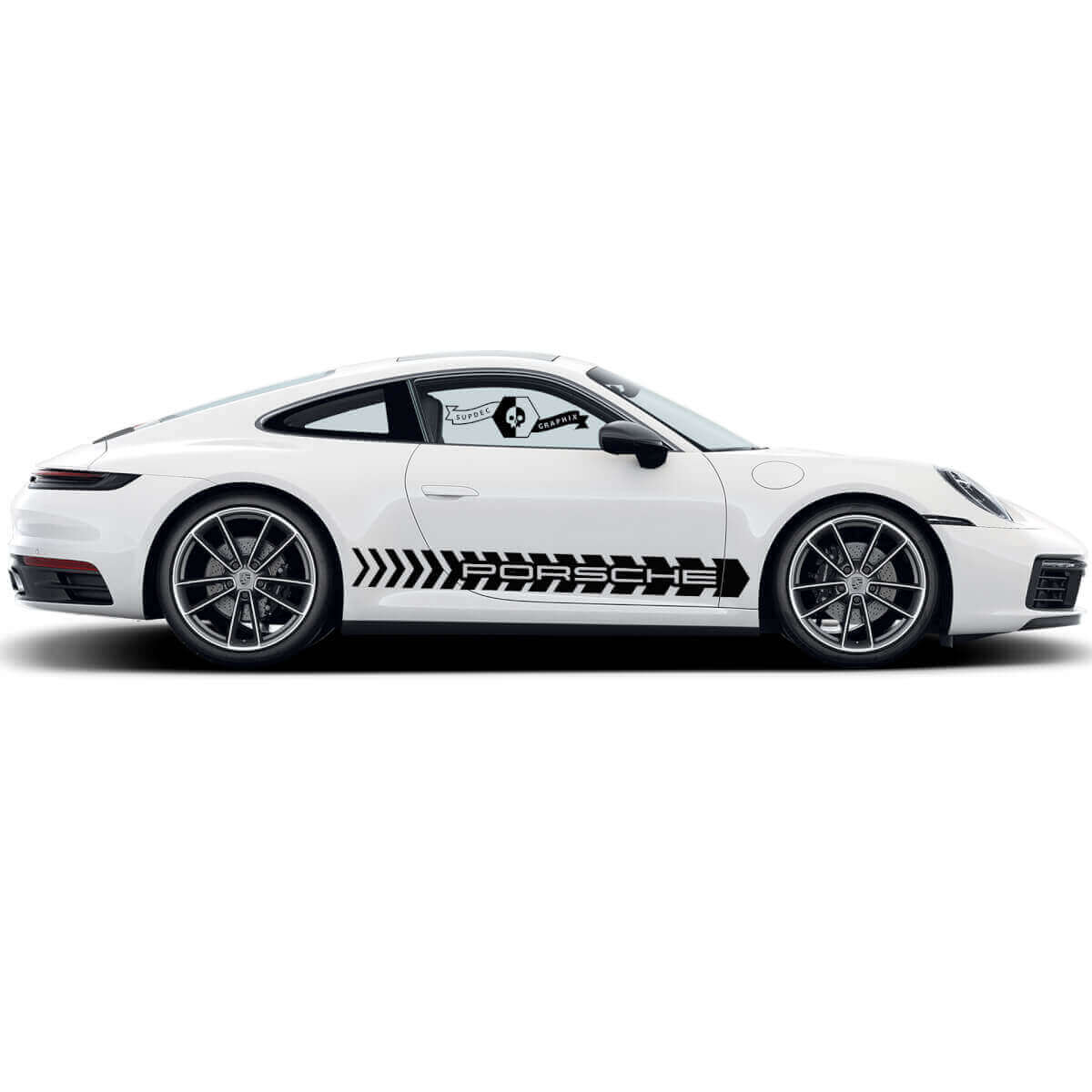 Kit de calcomanías de vinilo con letras Porsche para franjas laterales Porsche Carrera 911