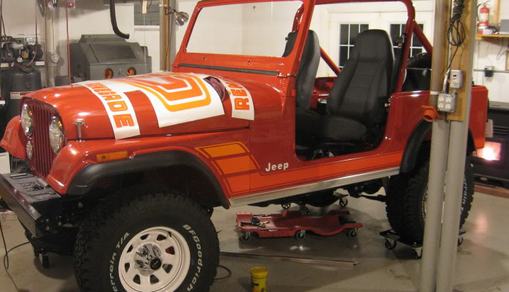 Kit de vinilos vintage de rayas para capó y laterales para Jeep Renegade CJ5 CJ7