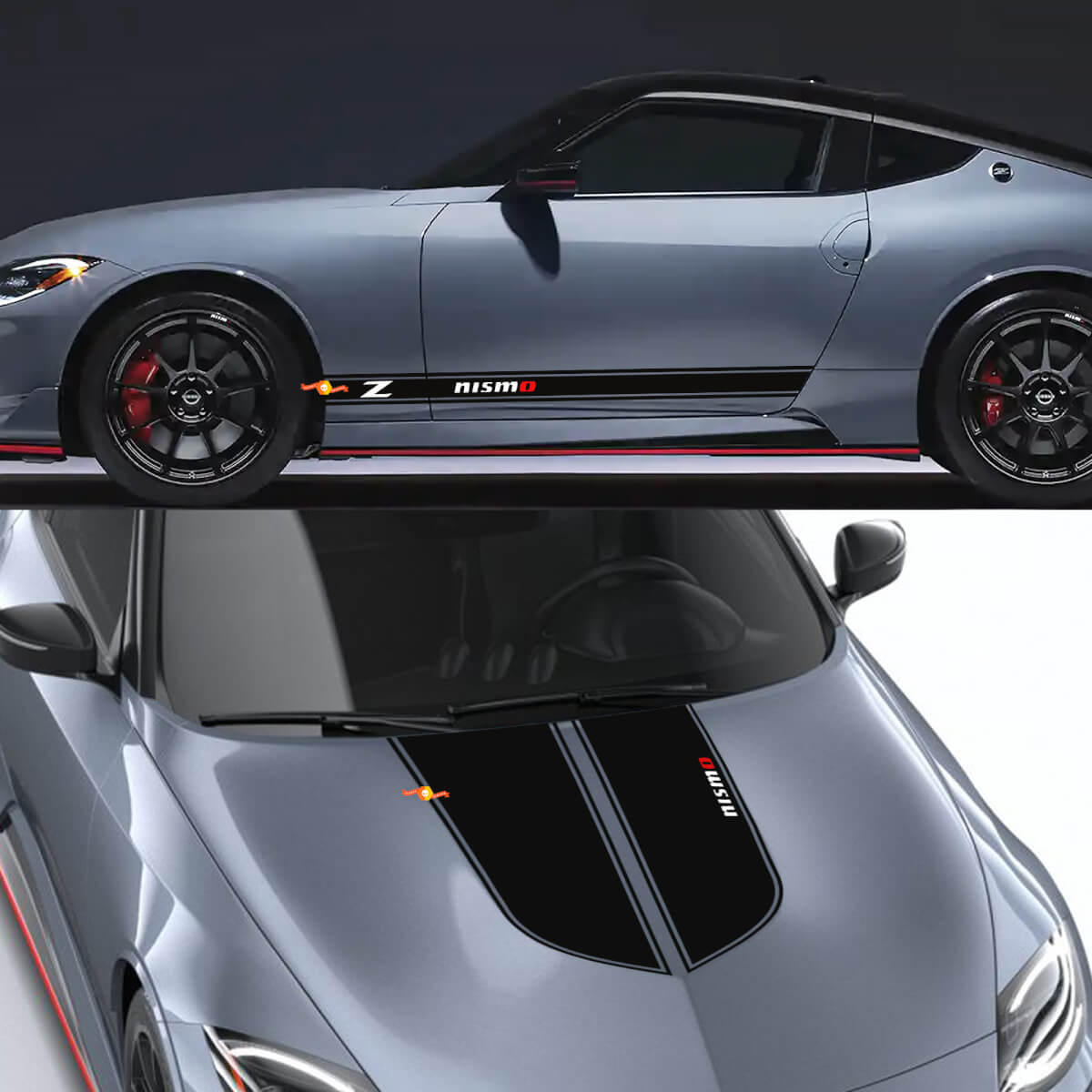 Kit de Calcomanías de Vinilo con Contorno y Rayas Laterales Nismo para Capó Nissan Z Nismo 2024