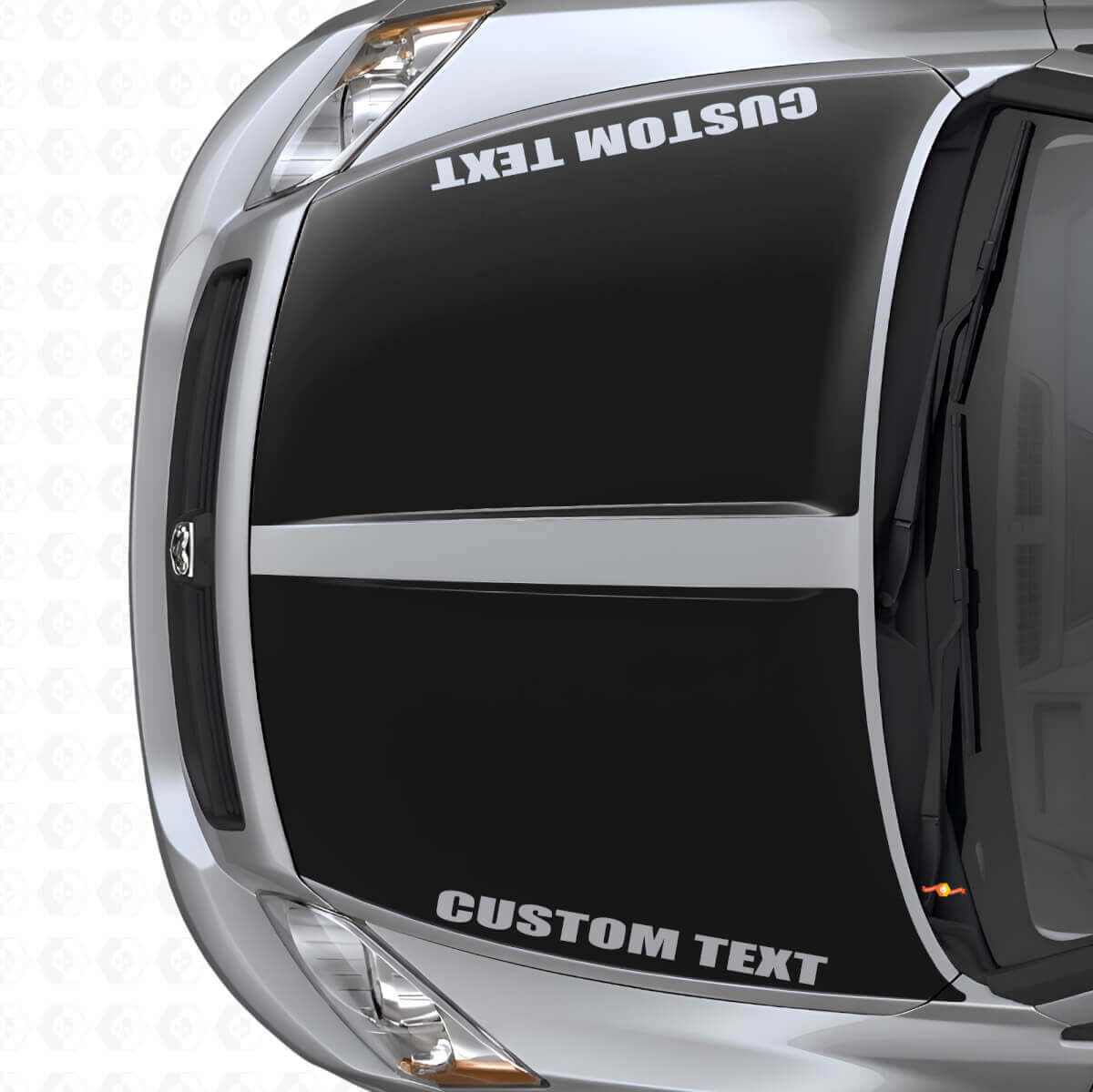 Juego de vinilos adhesivos de capó con franjas dobles anchas personalizadas para Dodge Caliber 2007+