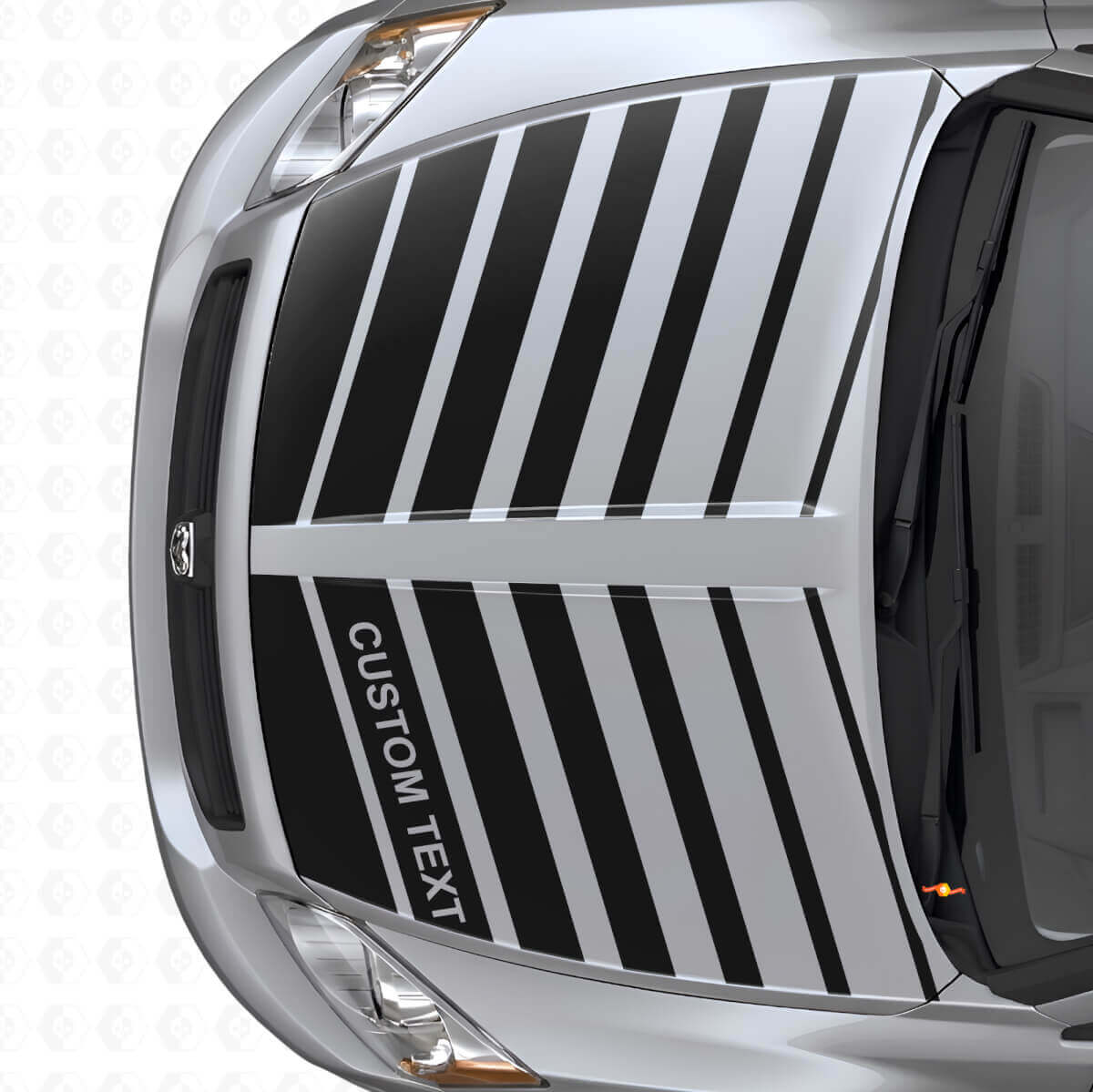 Juego de pegatinas de vinilo de rayas dobles estroboscópicas personalizadas para capó Dodge Caliber 2007+