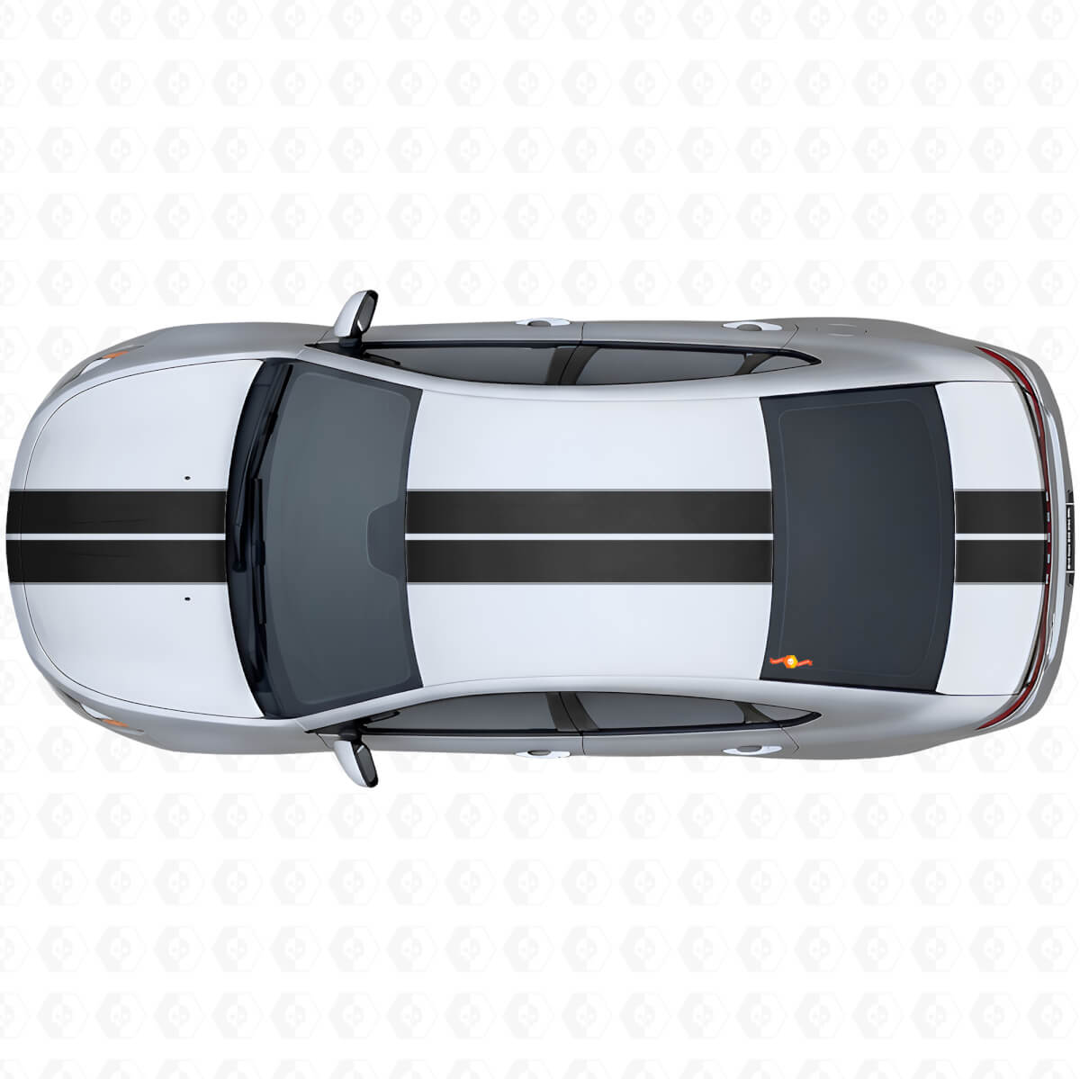 Kit de Calcomanías de Vinilo con Dos Líneas Delineadas Frontales, Superiores y Traseras para Dodge Dart 2013+