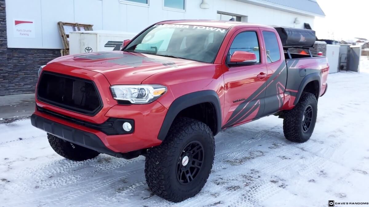 Kit de vinilos decorativos laterales estilo TRD para Toyota Tacoma 2015-2018