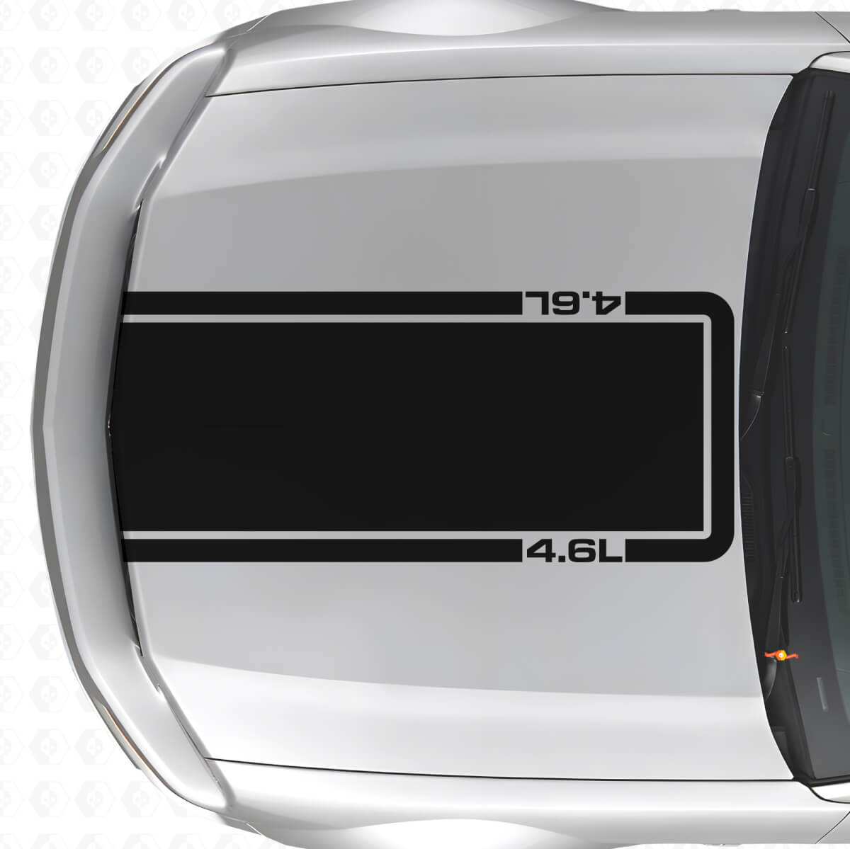 Calcomanía de vinilo con contorno de capó 4.6L para Musclecar Musclecarmodel Mach 1 2005-09