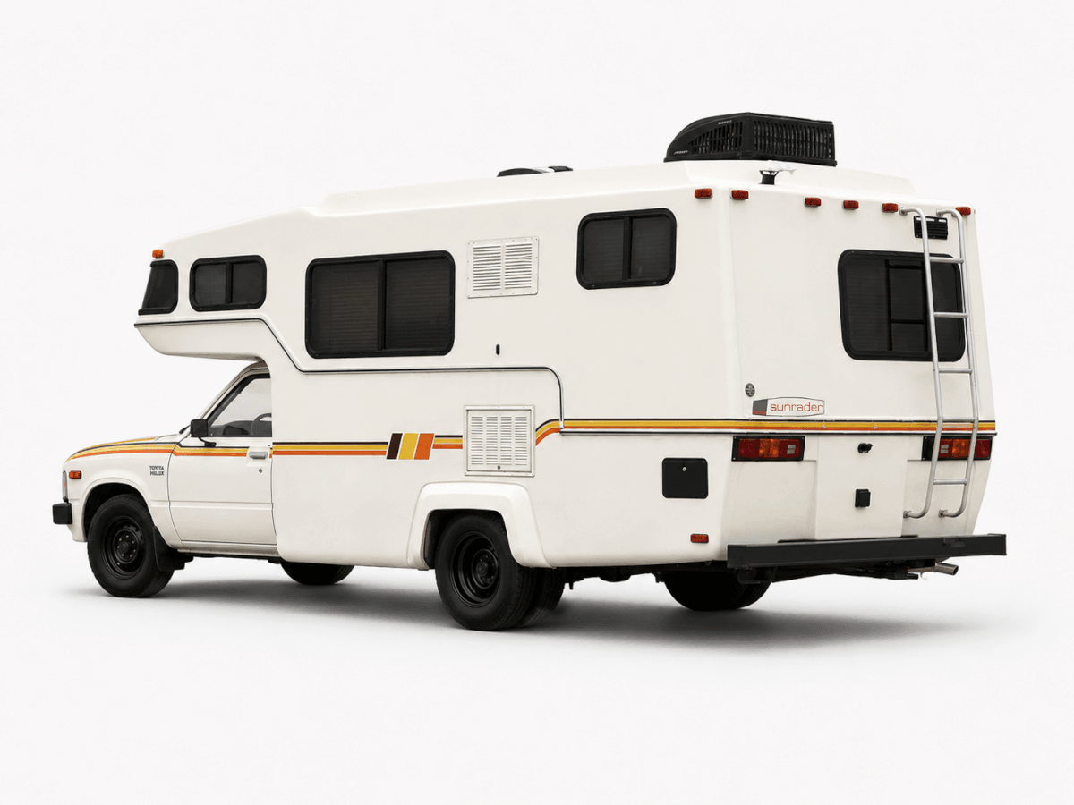 Kit de vinilo con tiras laterales retro de 3 colores estilo antiguo para Toyota Sunrader RV