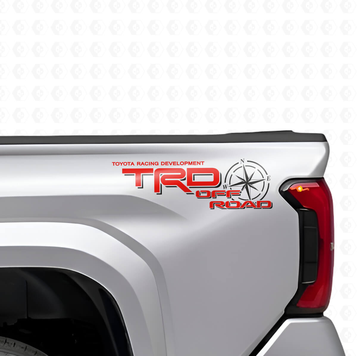Calcomanías laterales de vinilo TRD Off Road Compass para Toyota Tacoma