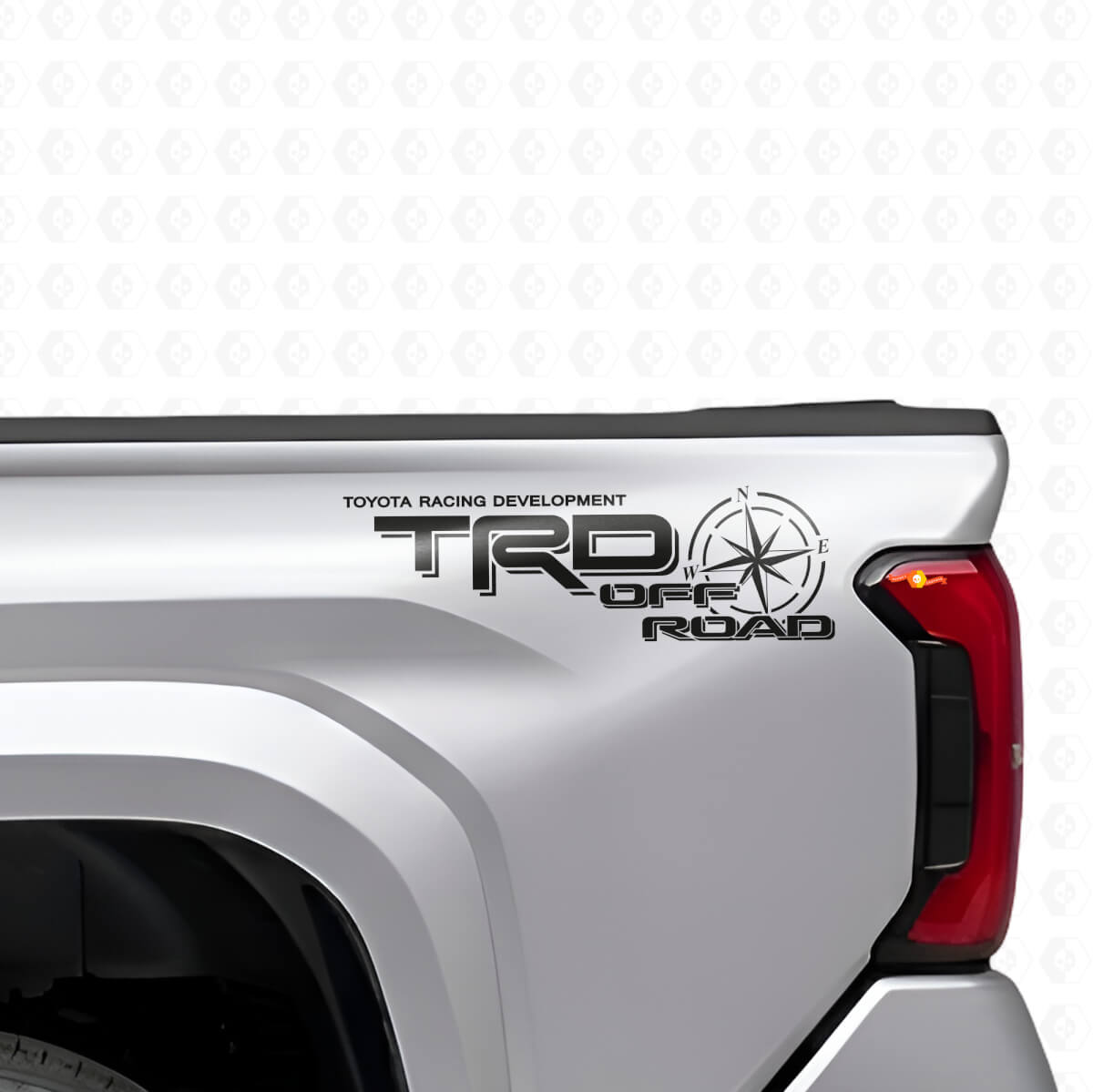 Kit de vinilo con calcomanías para el lateral de la cama TRD Off Road Compass para Toyota Tacoma