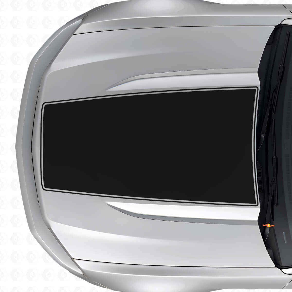 Adhesivos de vinilo para capó con línea de contorno negro para Musclecar Musclecarmodel 2015-2020