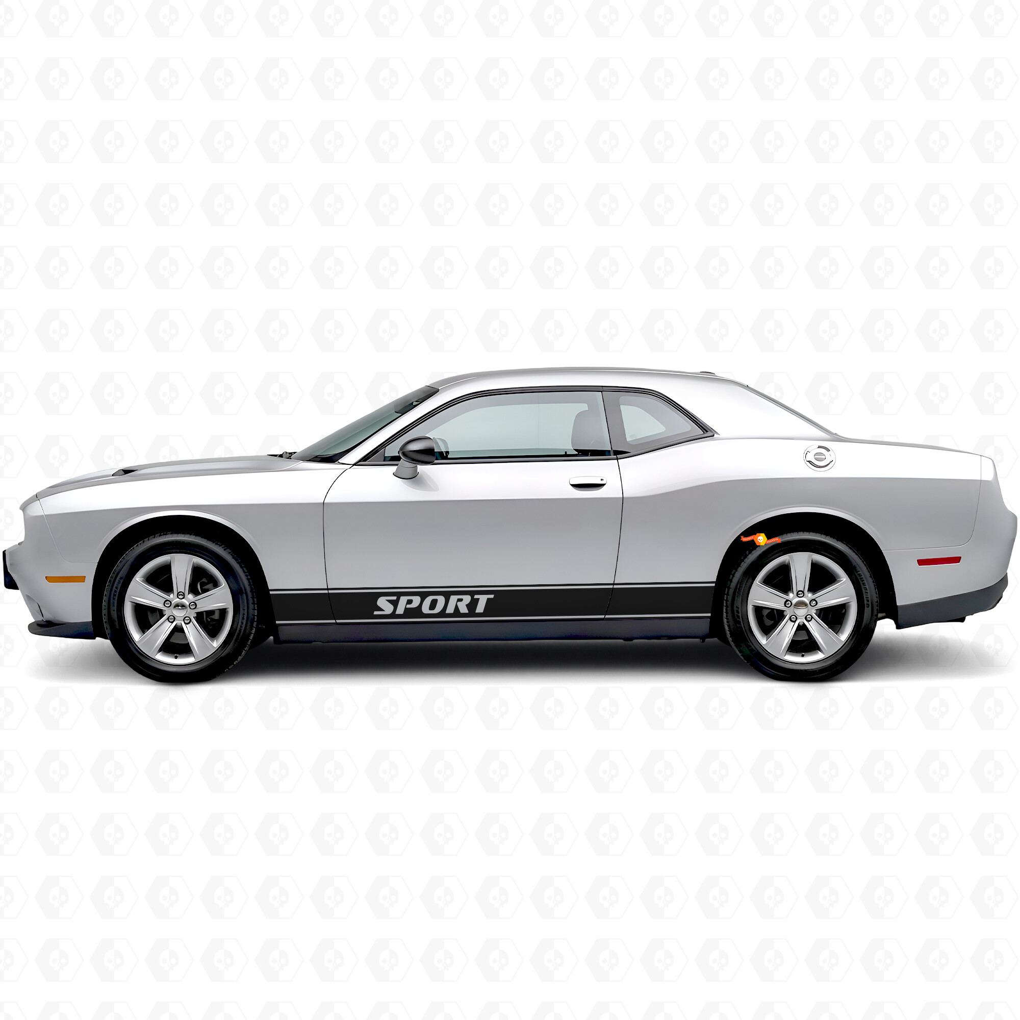 Vinilo adhesivo de franjas laterales estilo deportivo para Dodge Challenger