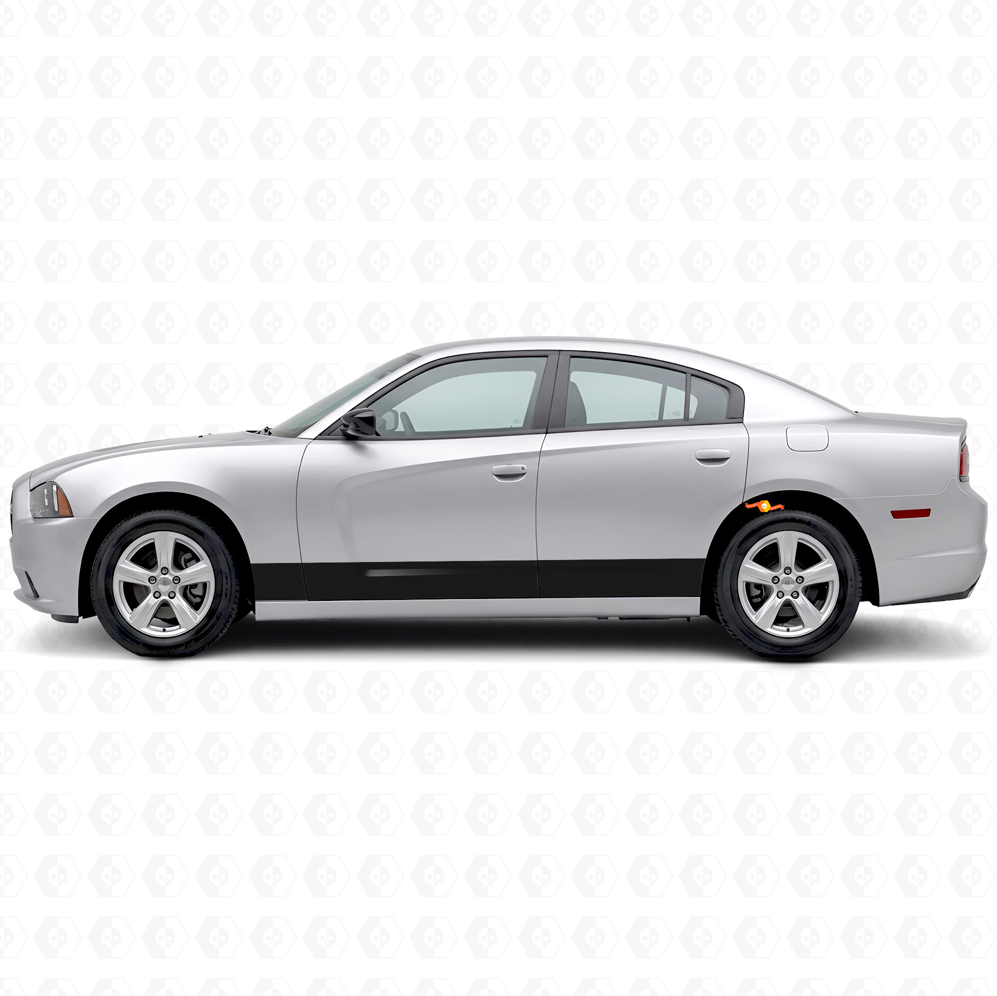 Calcomanía de vinilo lateral con franjas rectas para Dodge Charger 2011-2014