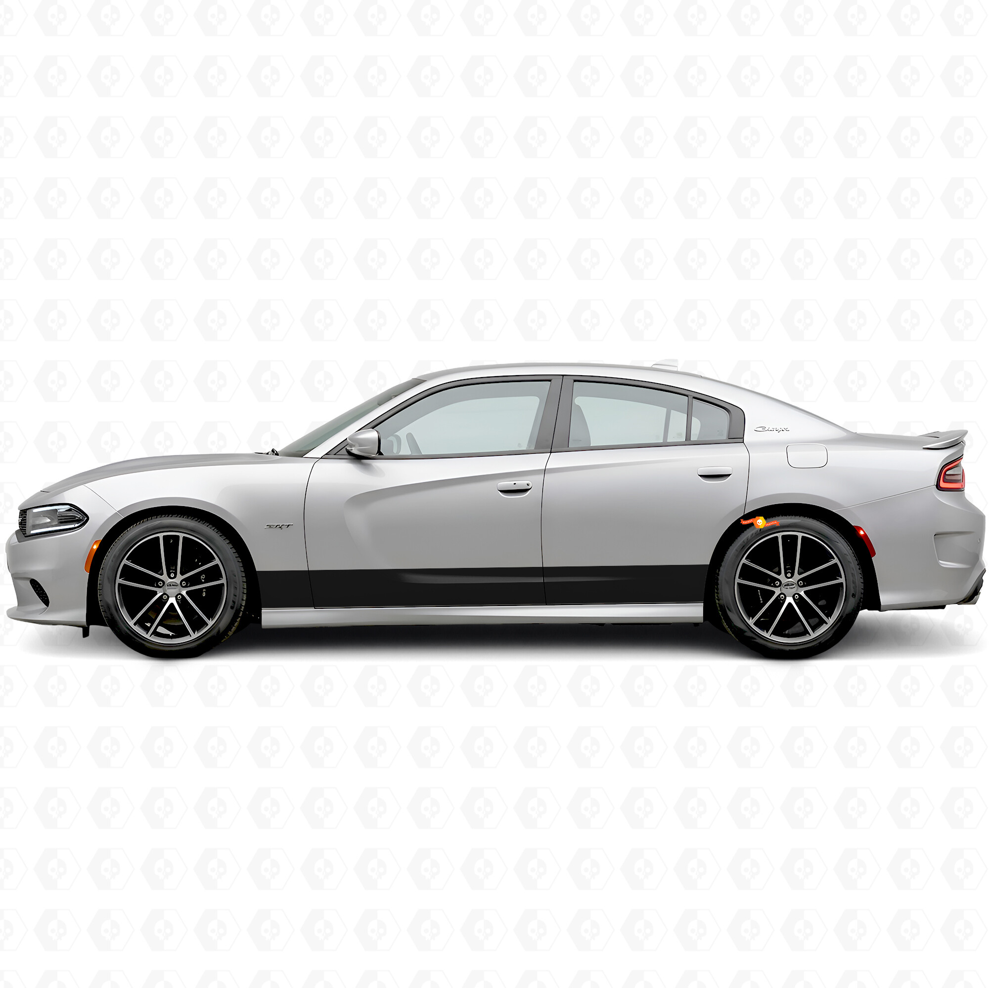 Pegatina Vinilo Lateral de Rayas Rectas para Dodge Charger 2015-2026
