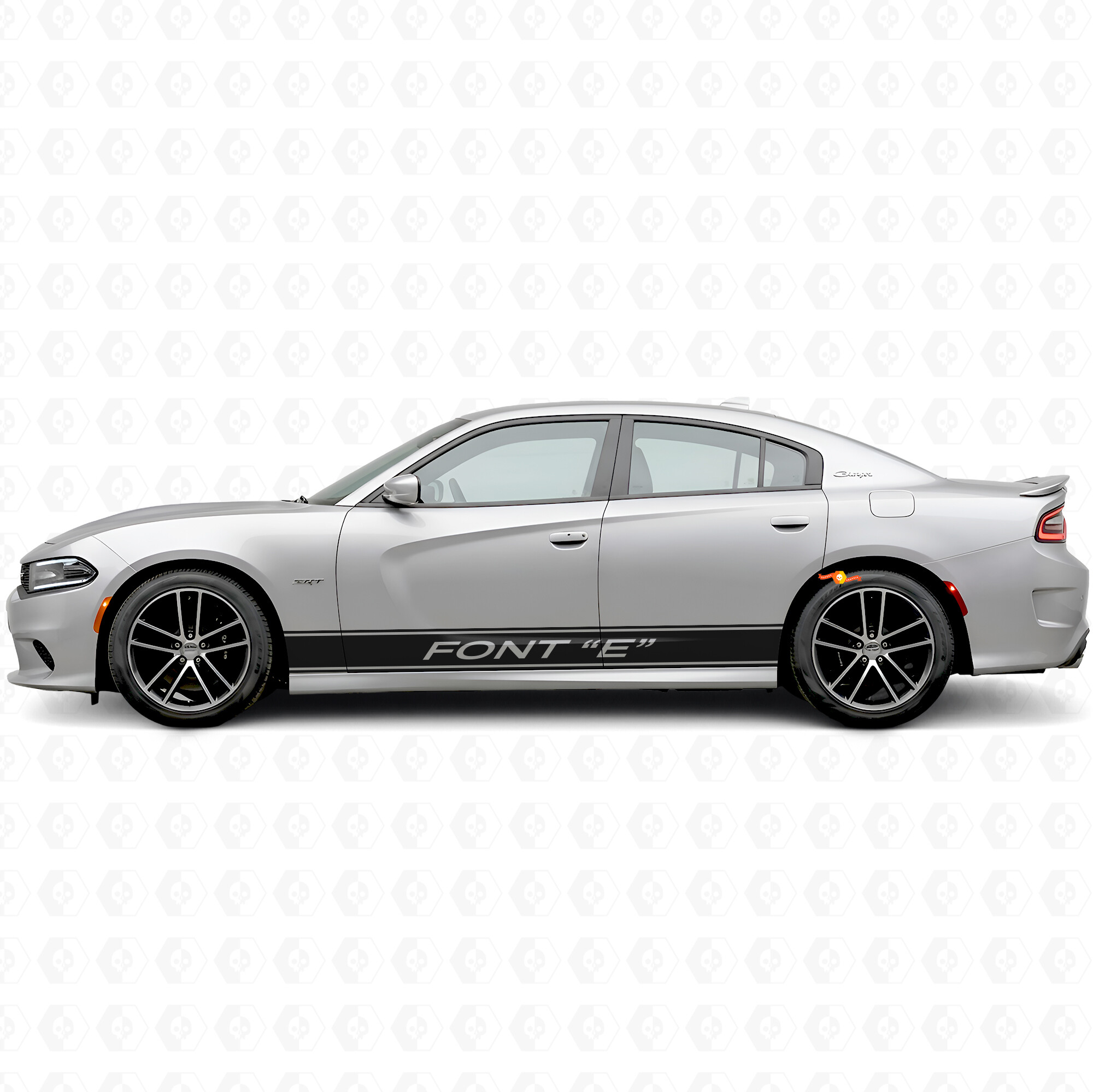 Vinilo Adhesivo de Rayas de Contorno Personalizadas para Dodge Charger 2015-2026