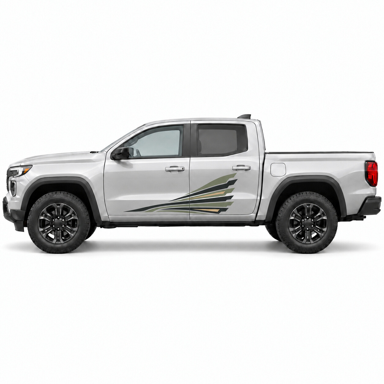 Calcomanía de vinilo para puerta lateral con diseño de aspas barridas Kestrel Wake para GMC Canyon