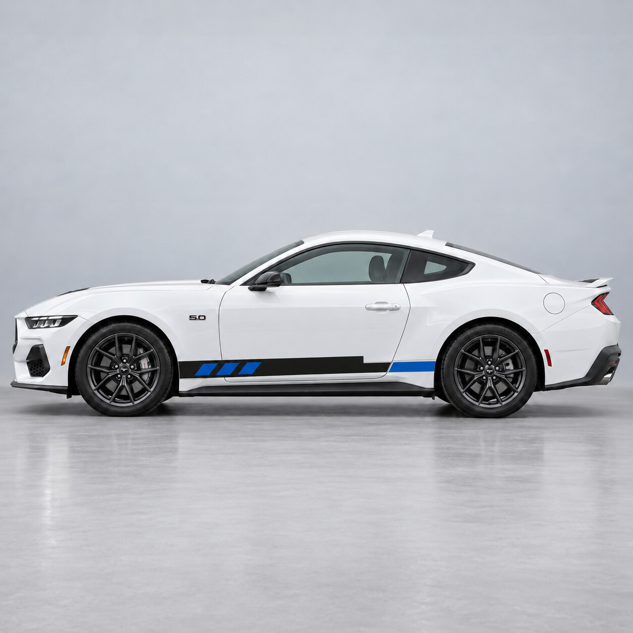 Calcomanía de Vinilo Lateral con Rayas Coast Block para Ford Mustang 2024