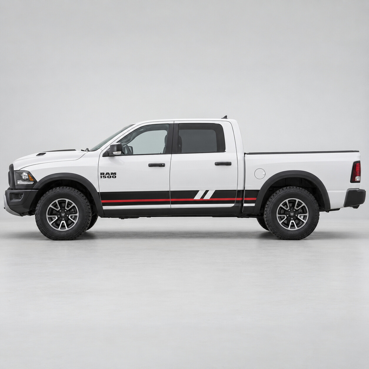 Calcomanía adhesiva de vinilo lateral con ranuras diagonales para RAM 1500 Rebel 2016