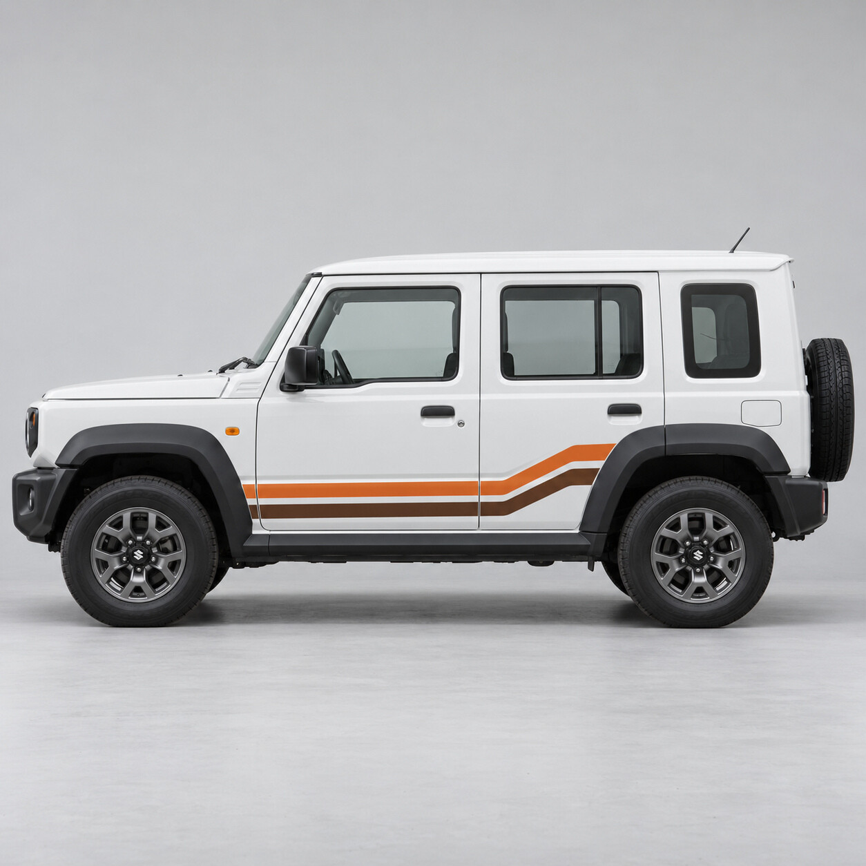 Kit de vinilos laterales doble diagonal para Maruti Suzuki Jimny Alpha cinco puertas 2023