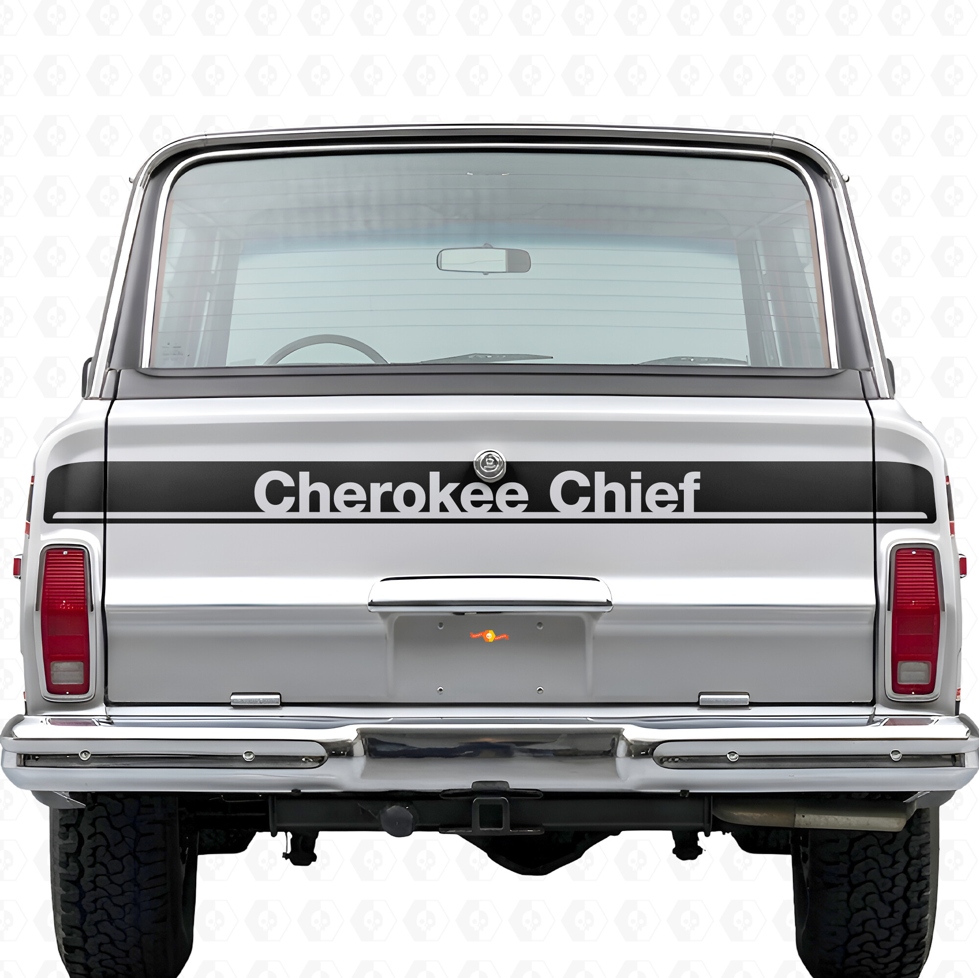 Pegatina de vinilo para portón trasero Cherokee Chief para Jeep Cherokee 1981-83