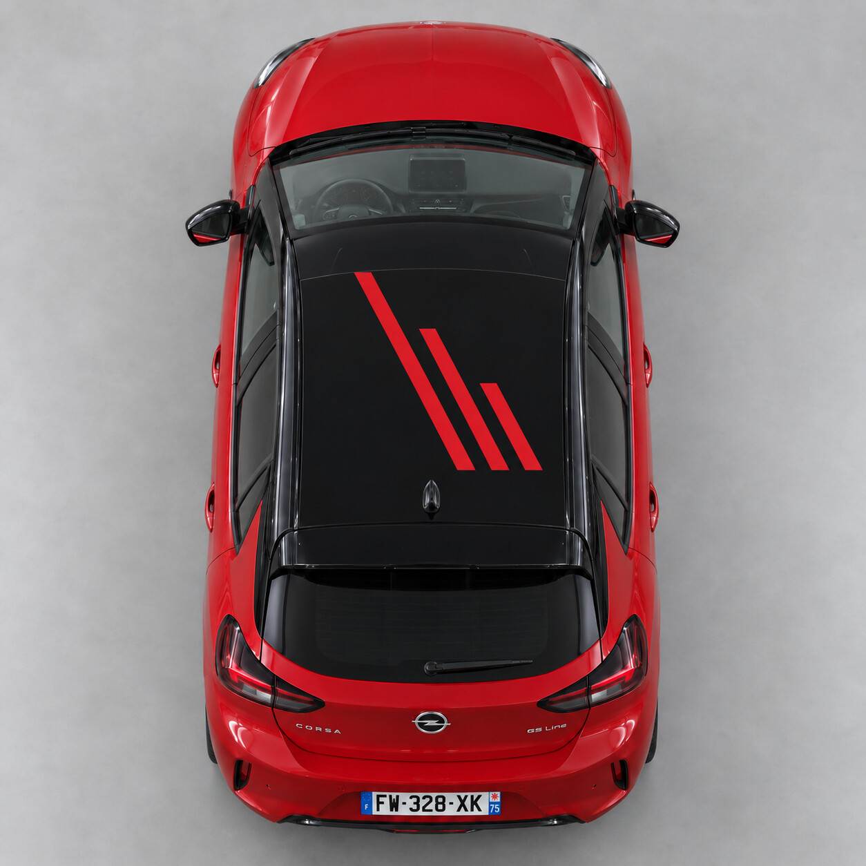 Barras Offset Adhesivo Vinilo de Techo para Opel Corsa